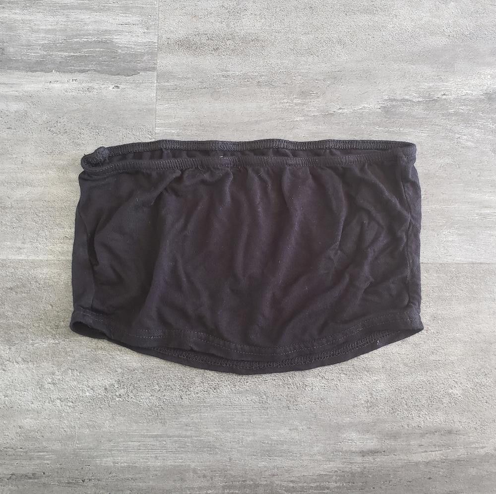 Designer Black Cropped Nasty Gal Bandeau Top Size S / US 4 / IT 40 - 2 Thumbnail
