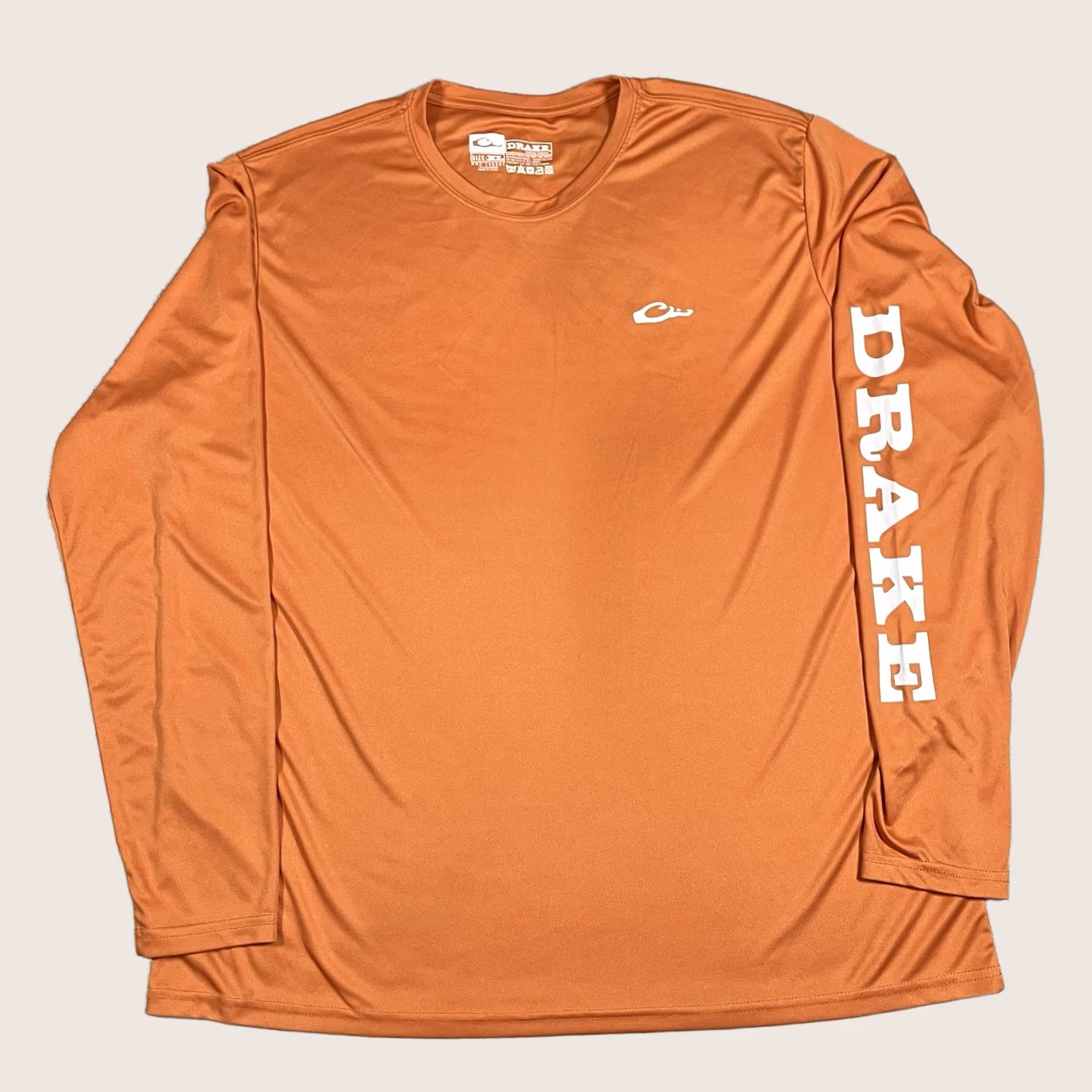 Vintage Drake Waterfowl Mens Shirt XL Orange Long Sleeve Performance Hiking Hunting Shirt Size US XL / EU 56 / 4 - 1 Thumbnail