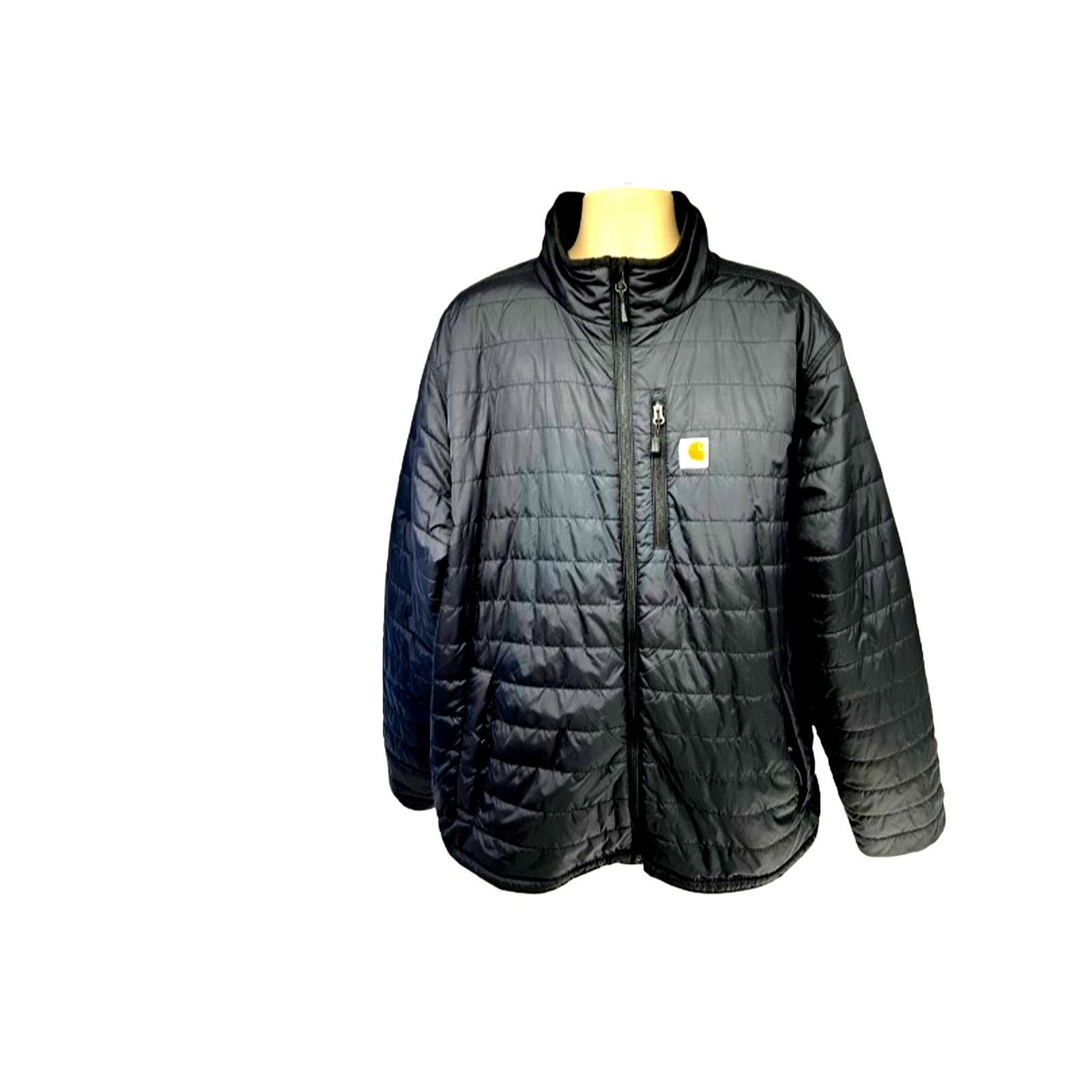 Carhartt Carhartt Gray Black Zip Up Puffer Jacket Mens 2XL Pockets Size US XXL / EU 58 / 5 - 1 Thumbnail