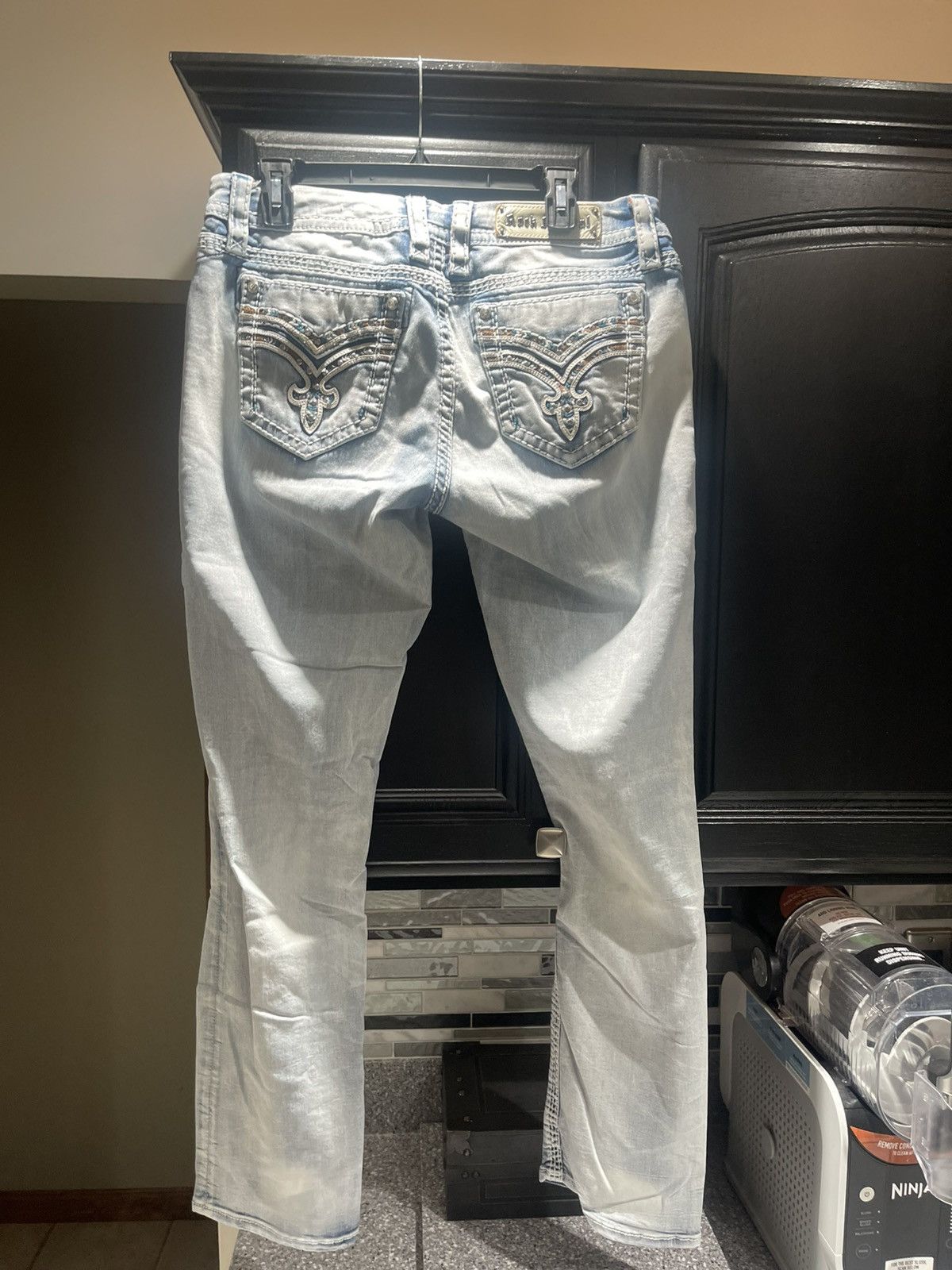 Rock Revival Rock Revival Brunella Jeans 31 Easy Straight Washed Denim Size 31" - 3 Thumbnail