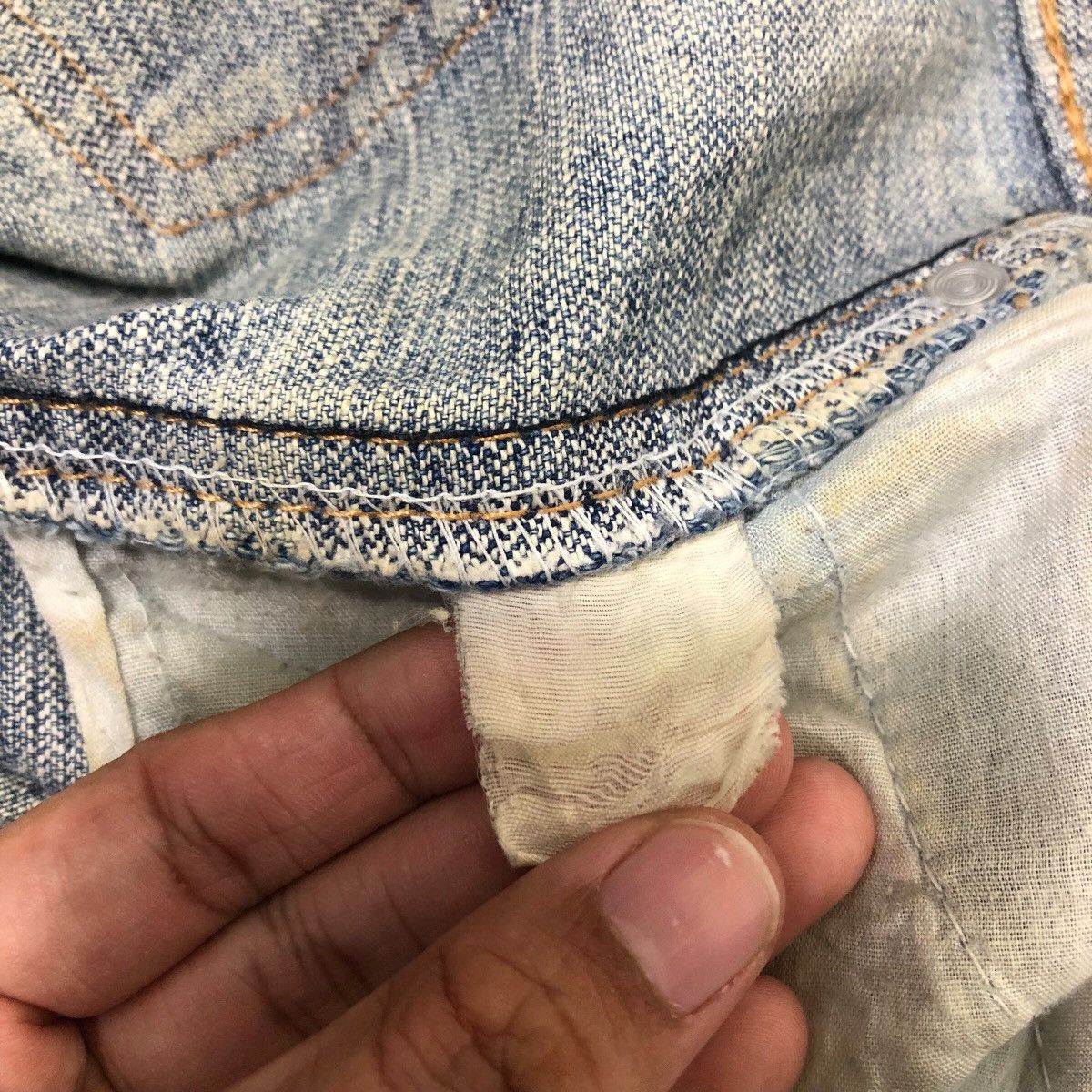 Japanese Brand Hysteric Glamour Vintage Distressed Straight Leg Denim Size 30" / US 8 / IT 44 - 24 Thumbnail