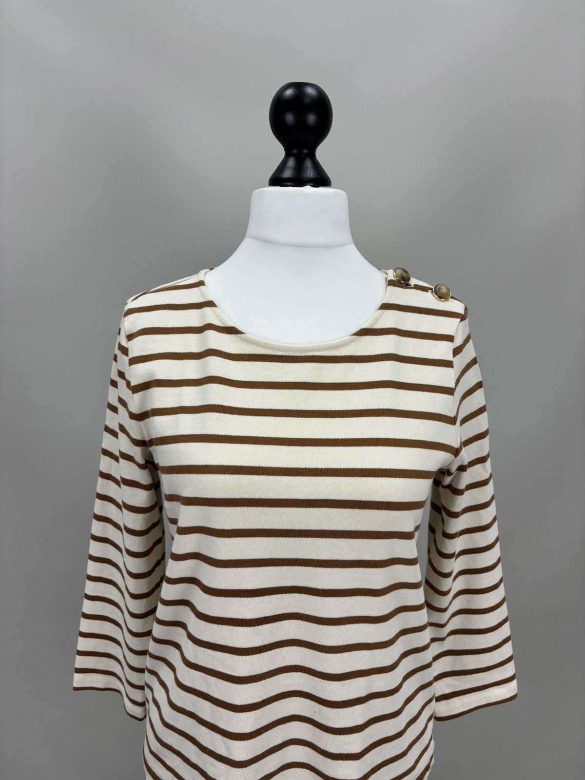 Sezane Womens sweater Sezane Size M Color White/Brown Size M / US 6-8 / IT 42-44 - 2 Thumbnail