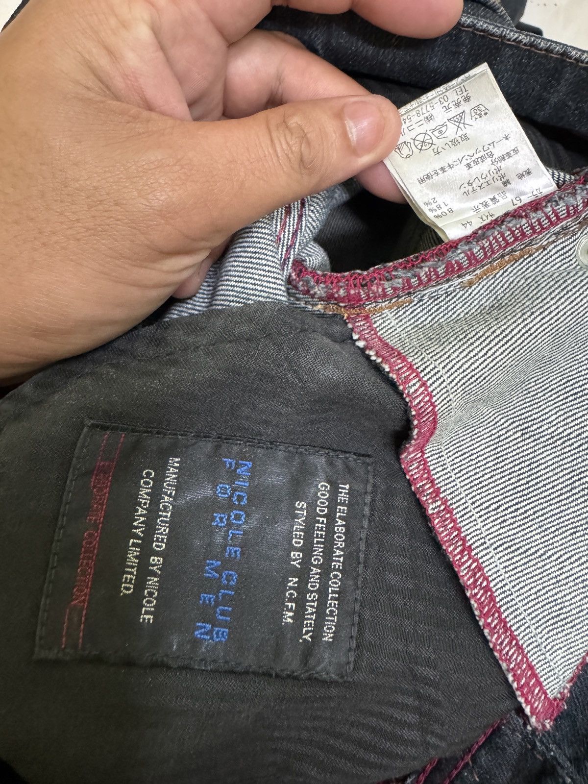 Nicole Club Nicole Club for Men Distressed Washed Zipper Pocket Denim Size US 30 / EU 46 - 17 Thumbnail