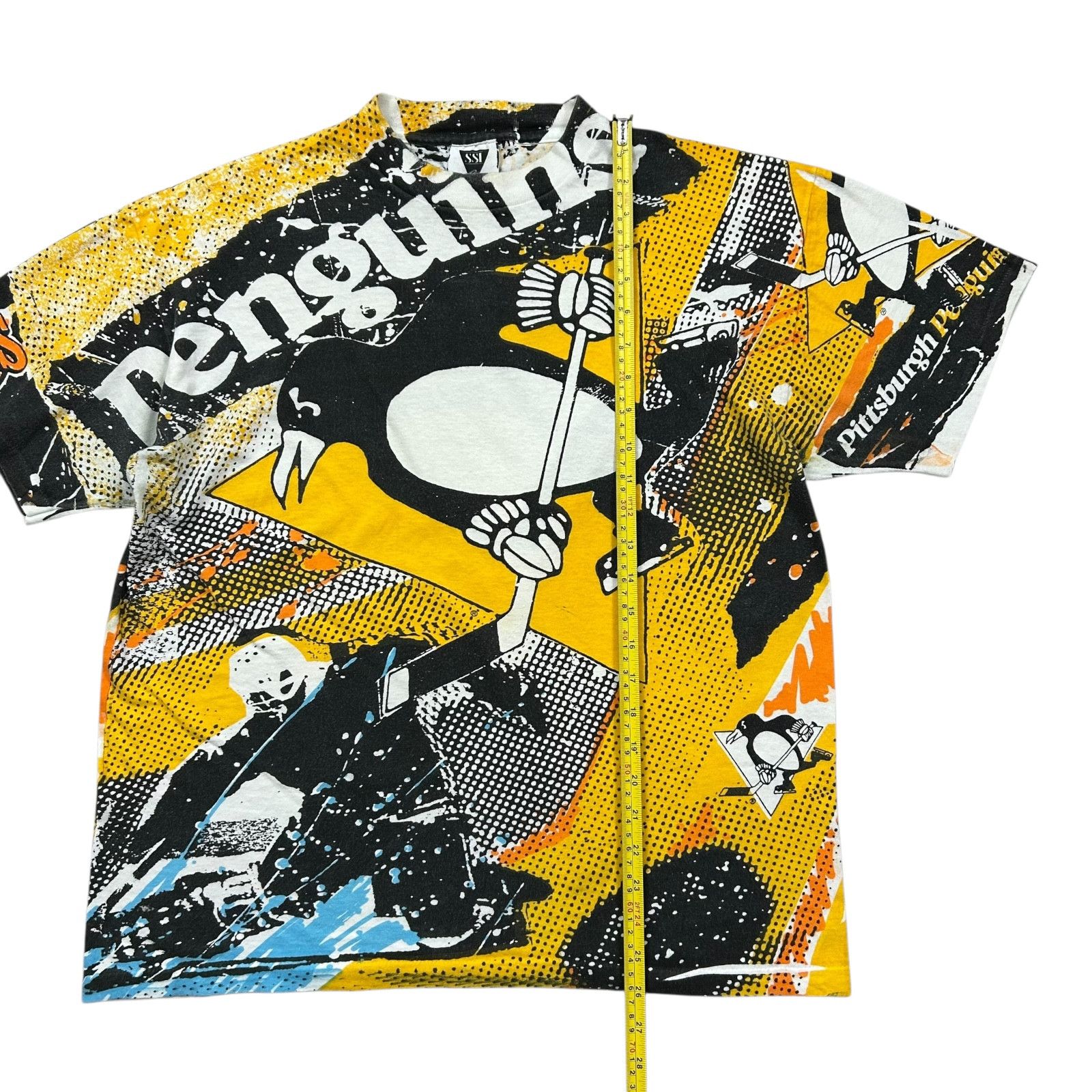 NHL VTG 90s NHL PITTSBURGH PENGUINS SSI AOP T-SHIRT Size L Size US L / EU 52-54 / 3 - 10 Thumbnail