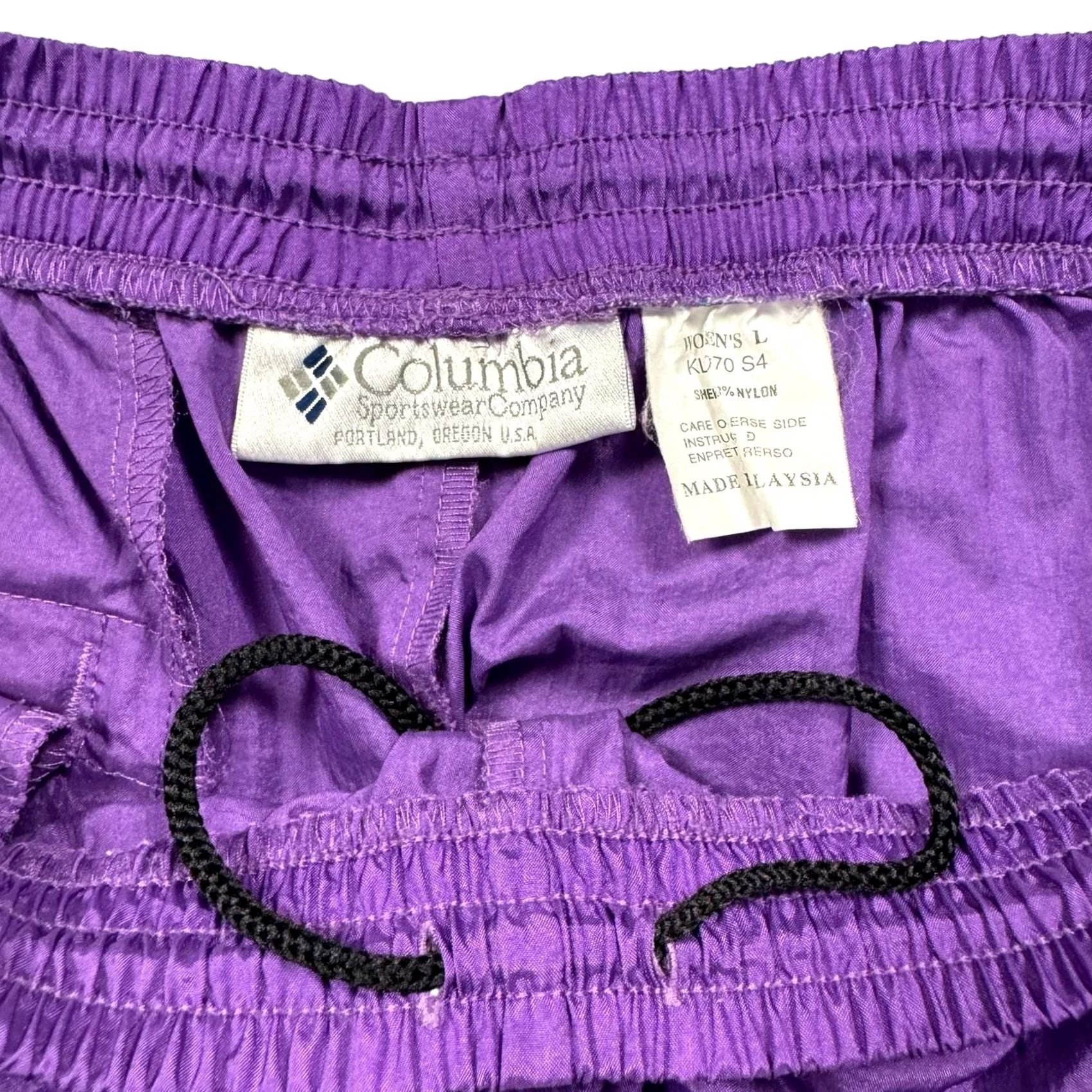 Vintage VINTAGE Columbia Sweatpants Women's L Jogger Purple Nylon Ankle Zip Snaps 90s Athleisure Casual Activewear Womens Size 36" / US 14 / IT 50 - 6 Thumbnail