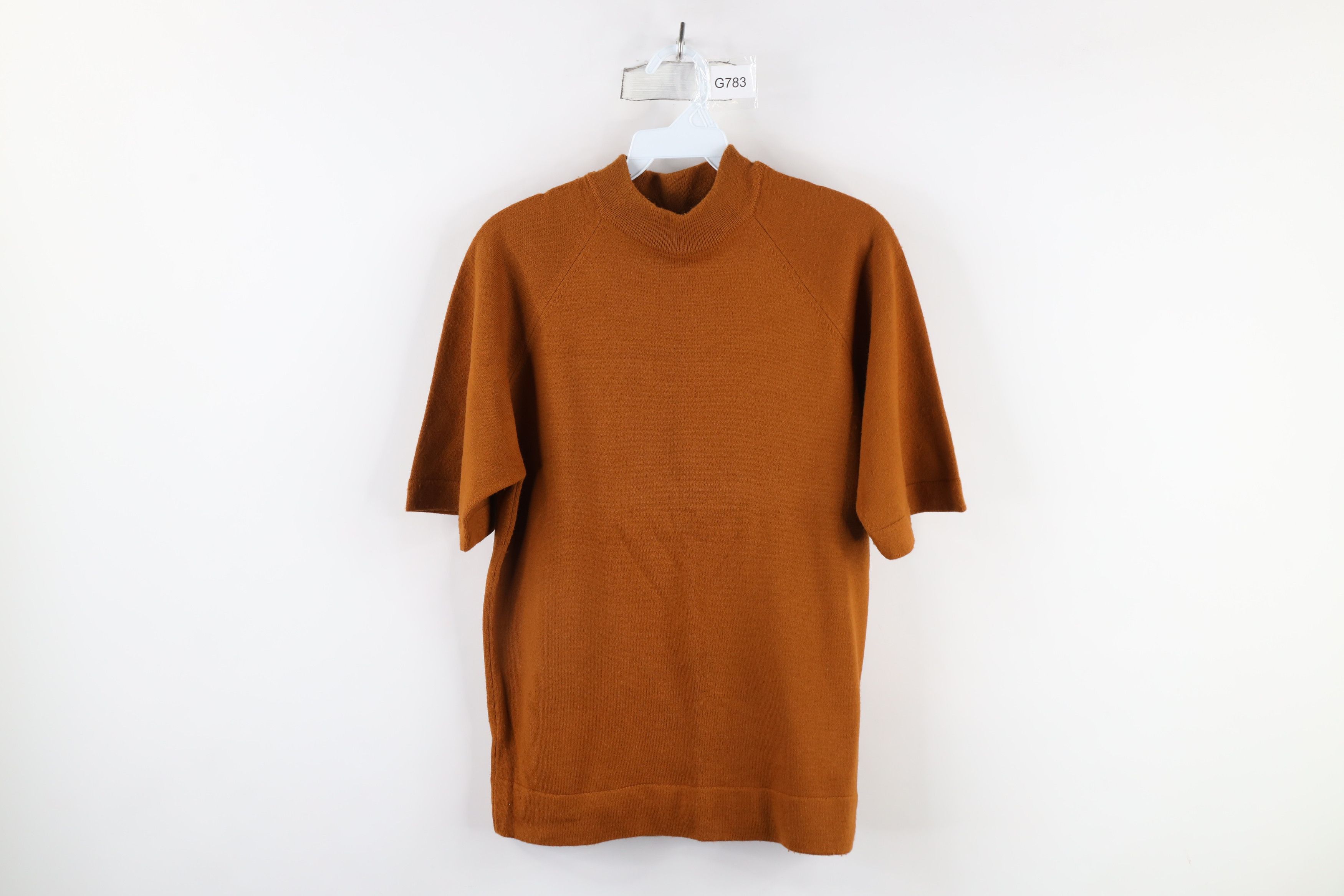 Vintage Vintage 50s 60s Streetwear Short Sleeve Sweater Brown USA Size US S / EU 44-46 / 1 - 1 Thumbnail