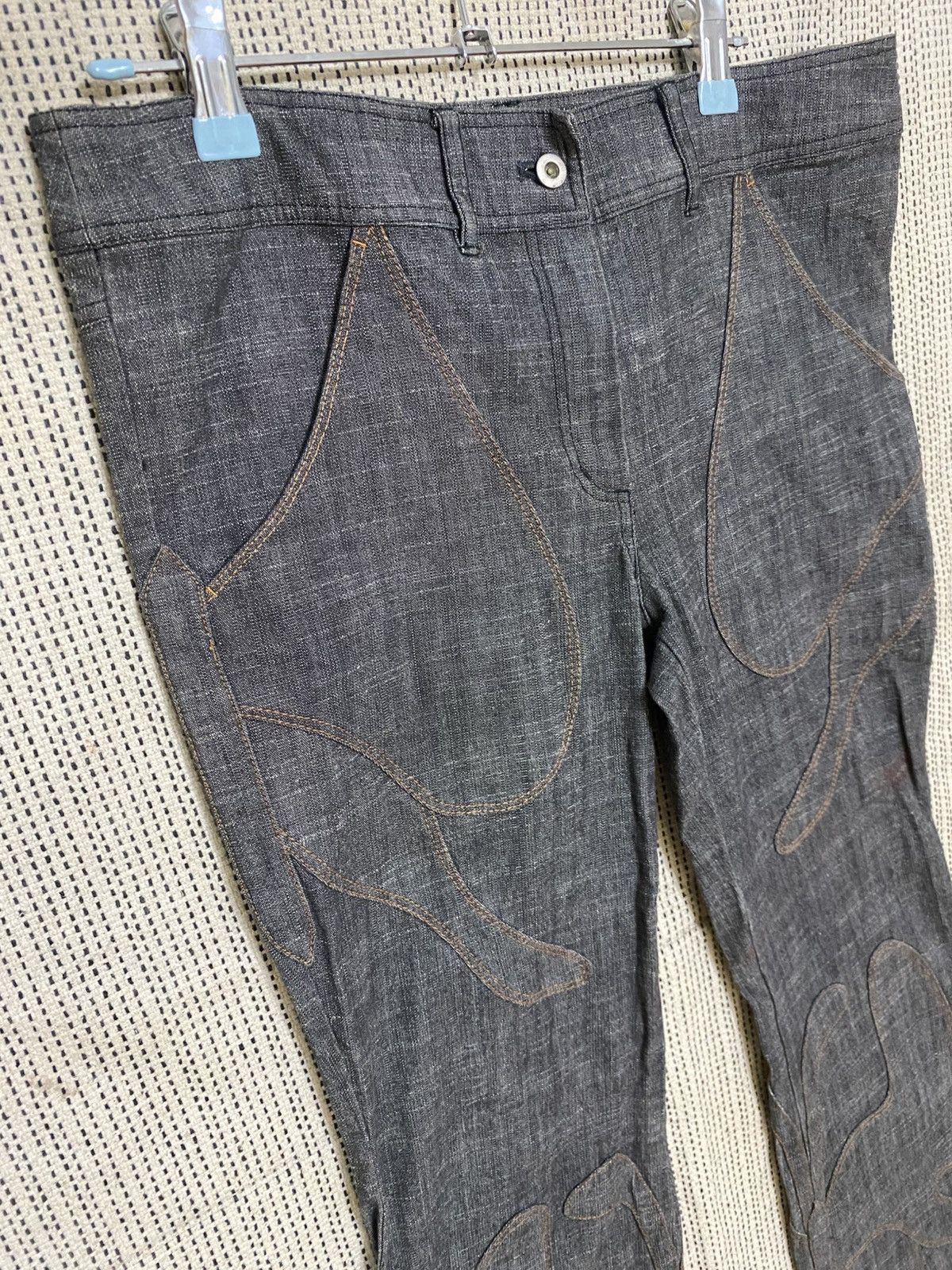 Japanese Brand LA TENDA WAXED BLACK BOOTCUT DENIM NICE DESIGN VERY RARE Size 31" - 3 Thumbnail
