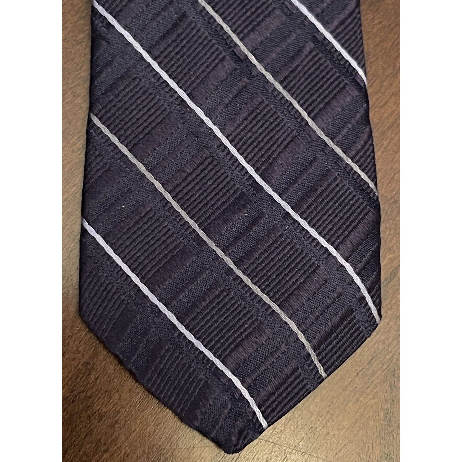 Calvin Klein Ck Calvin Klein Blue 100% Silk Men’s Neck Tie Made In Usa Size ONE SIZE - 6 Thumbnail