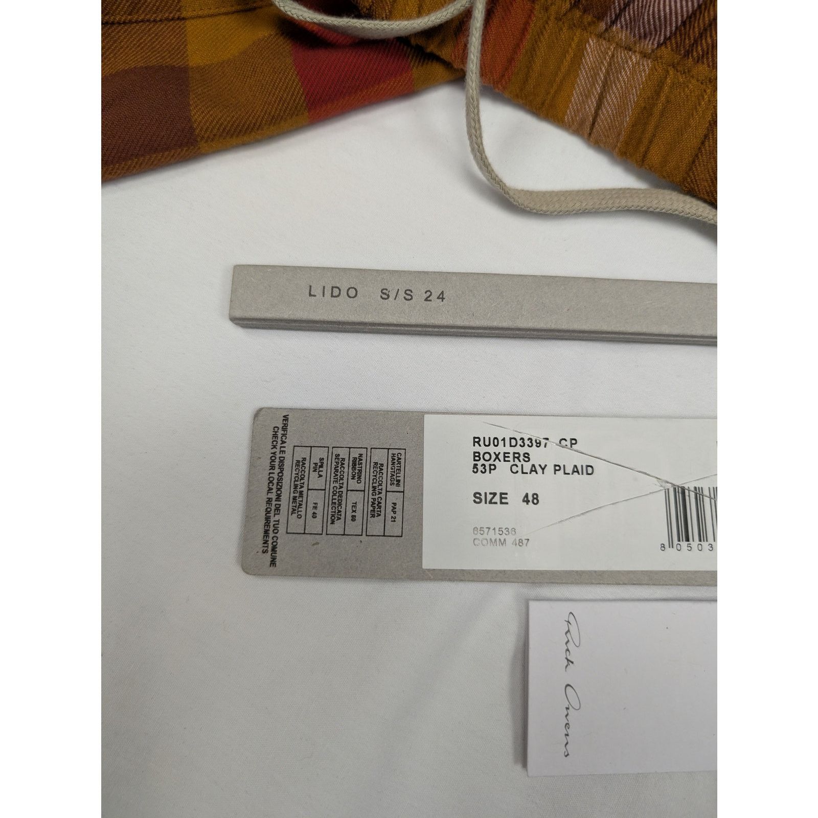 Rick Owens o1rshd1 Boxers Clay Plaid in Multicolor Size US 32 / EU 48 - 16 Thumbnail