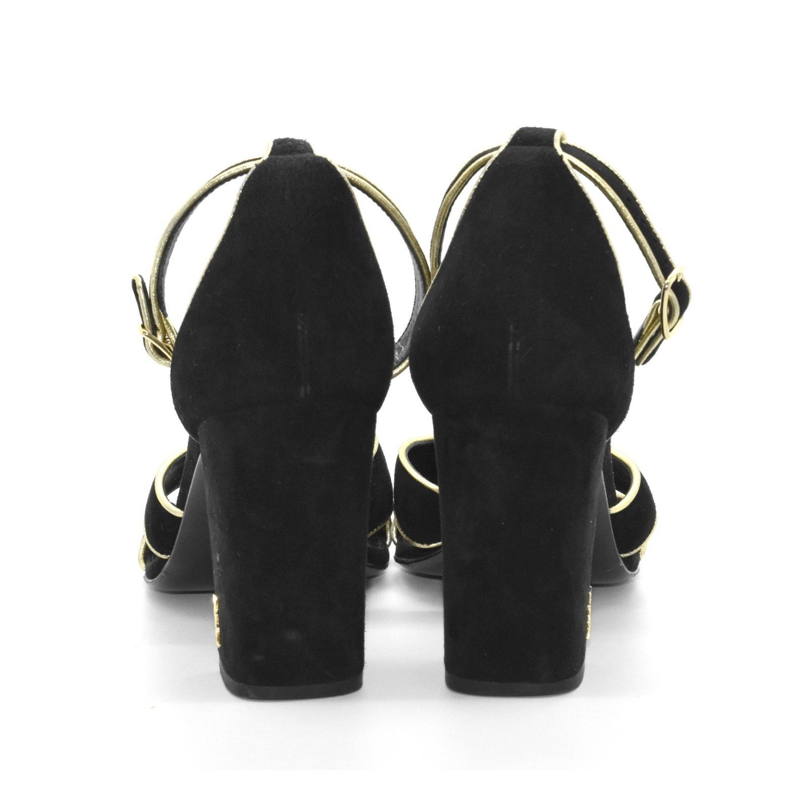 Yves Saint Laurent YVES SAINT LAURENT Black Suede Ankle Strap Sandal Heels 38 Size US 8 / IT 38 - 6 Thumbnail