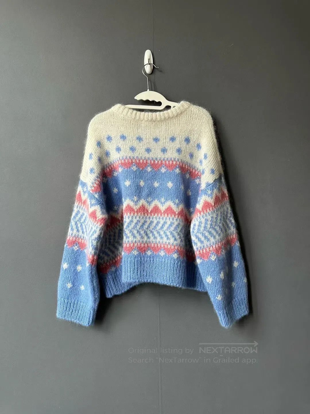 Celine CELINE Chanel-Style Colorful Triomphe Mohair Sweater| Size S / US 4 / IT 40 - 2 Thumbnail