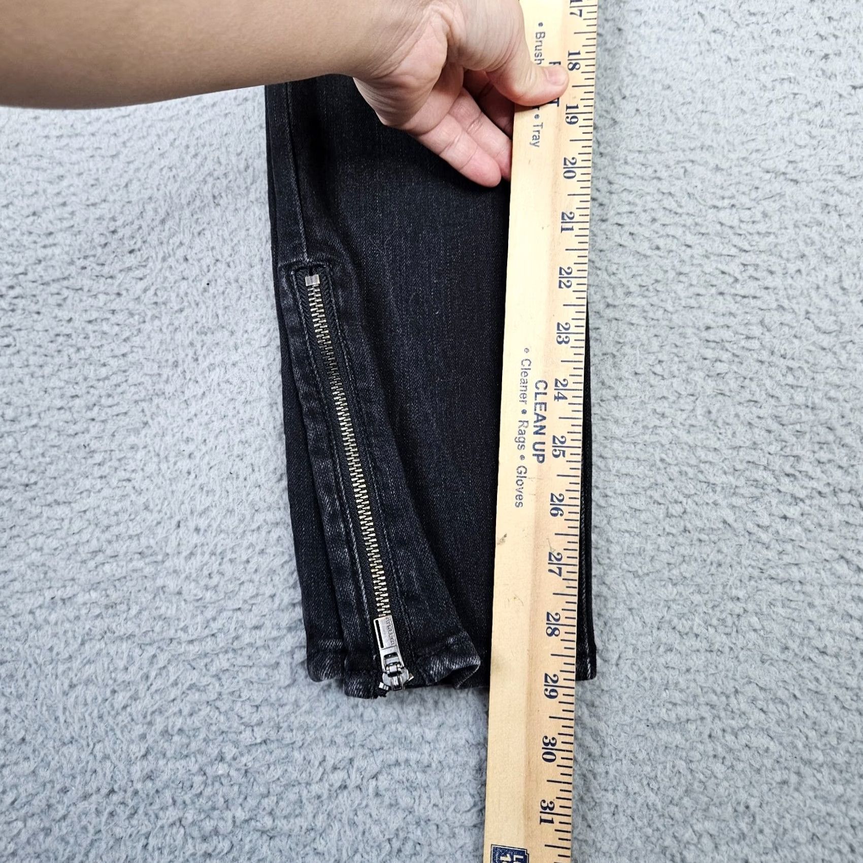 Athleta Athleta Sculptek Women's Denim Jeans Side Zipper Black 10 Modern Regular Fit Stretch 5-Pocket Non-Sheer Casual Pants Mens Womens Girls Size 32" / US 10 / IT 46 - 7 Thumbnail