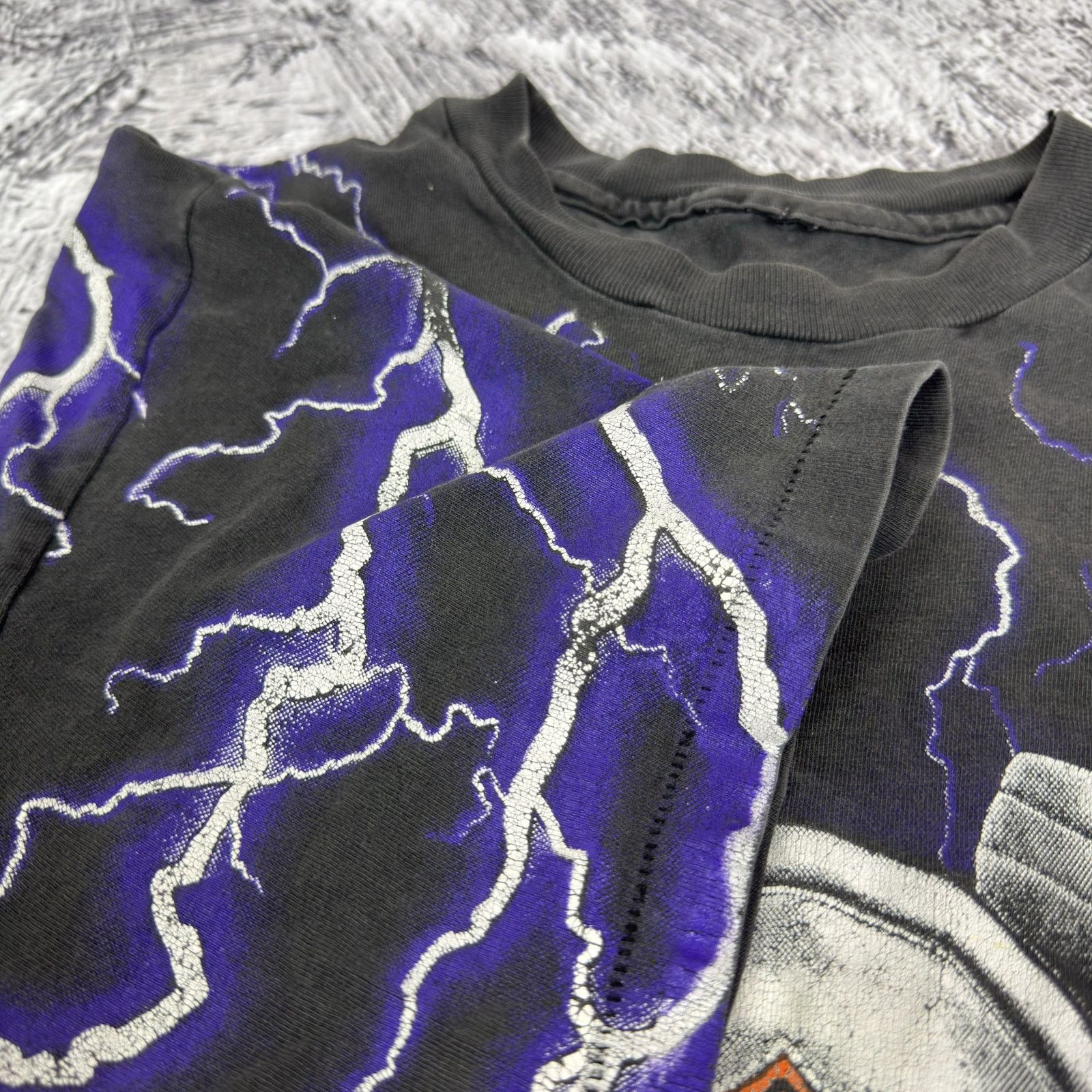 Harley Davidson VTG Harley-Davidson AOP Thunder & Lightning T-Shirt Size US M / EU 48-50 / 2 - 9 Thumbnail