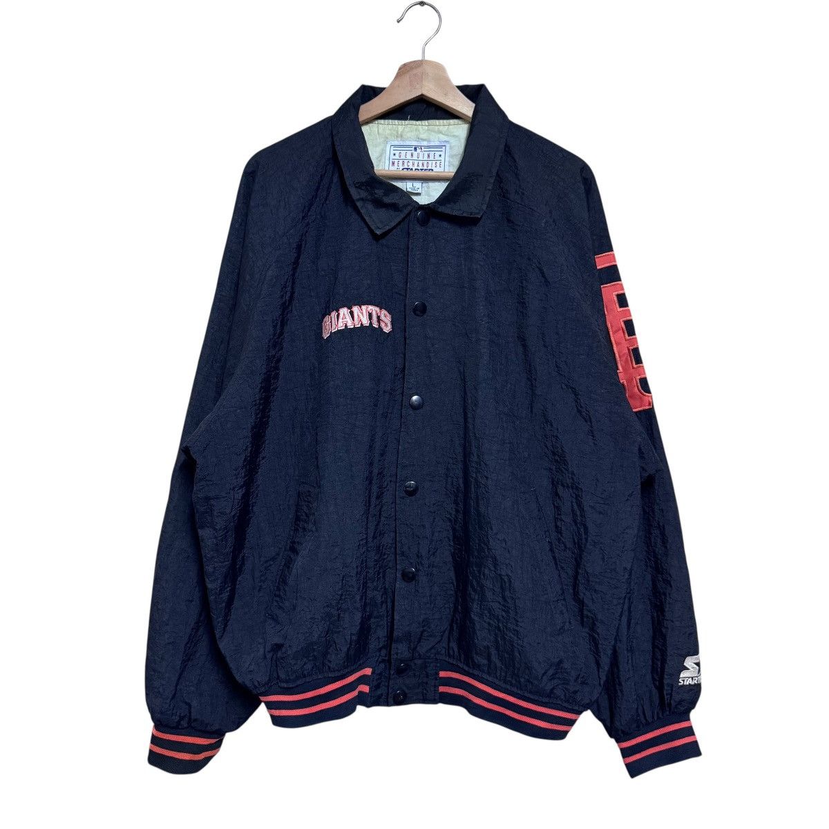 MLB Vintage San Francisco Giants Nylon Bomber Jacket Starter Size US L / EU 52-54 / 3 - 1 Thumbnail