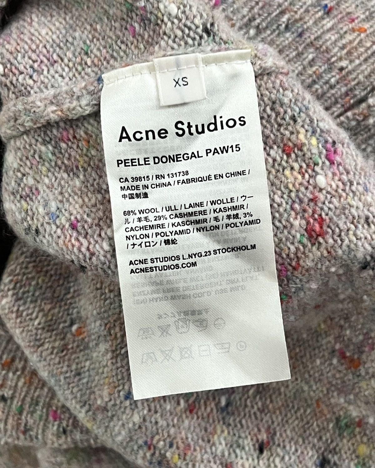 Acne Studios Acne Studios AW15 Peele Donegal Marled Knit Sweater Size US S / EU 44-46 / 1 - 8 Thumbnail