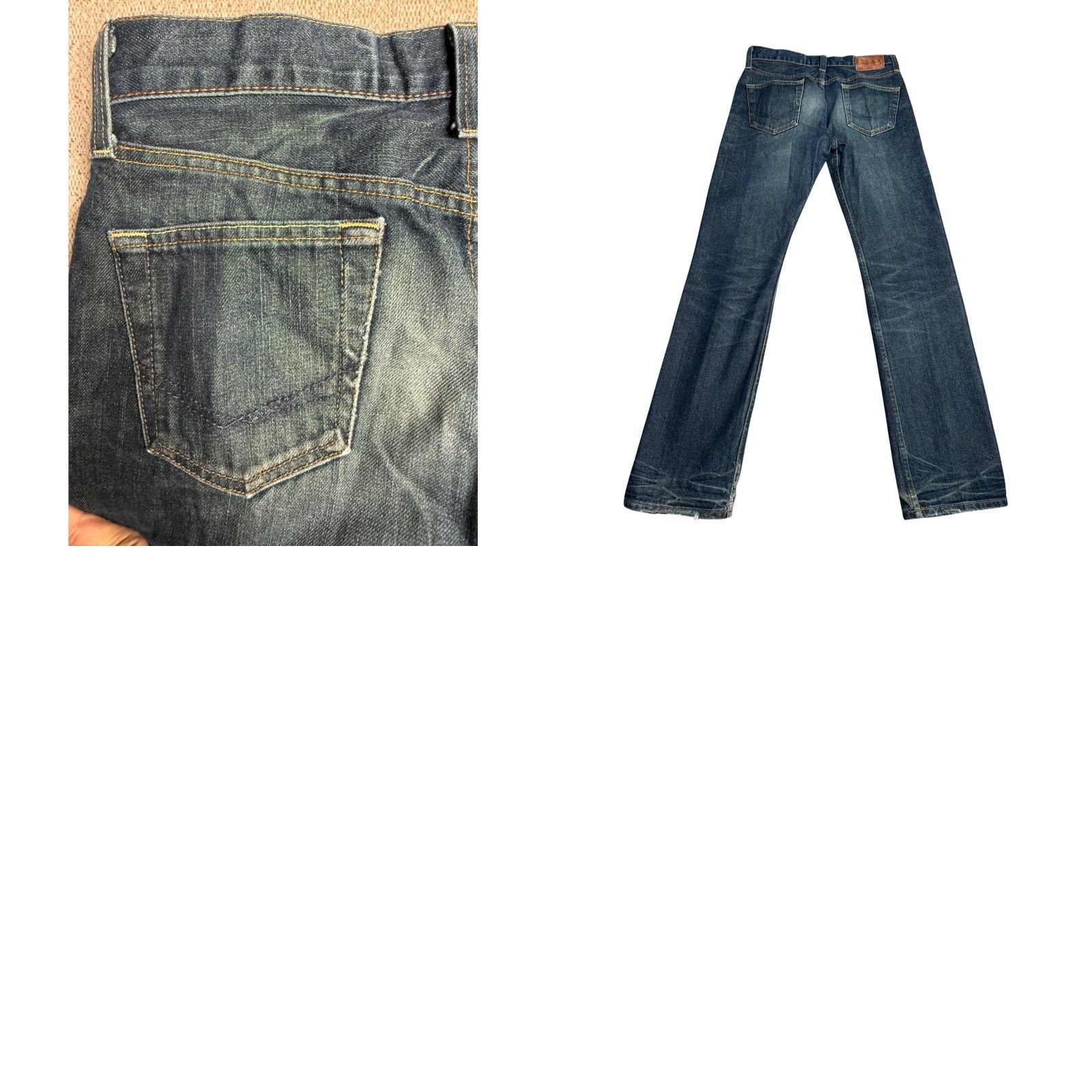 Vintage Bullhead Denim Co. Slim Fit Jeans Distressed Blue Denim Men's Size 30x32 Jeans Size US 30 / EU 46 - 9 Thumbnail