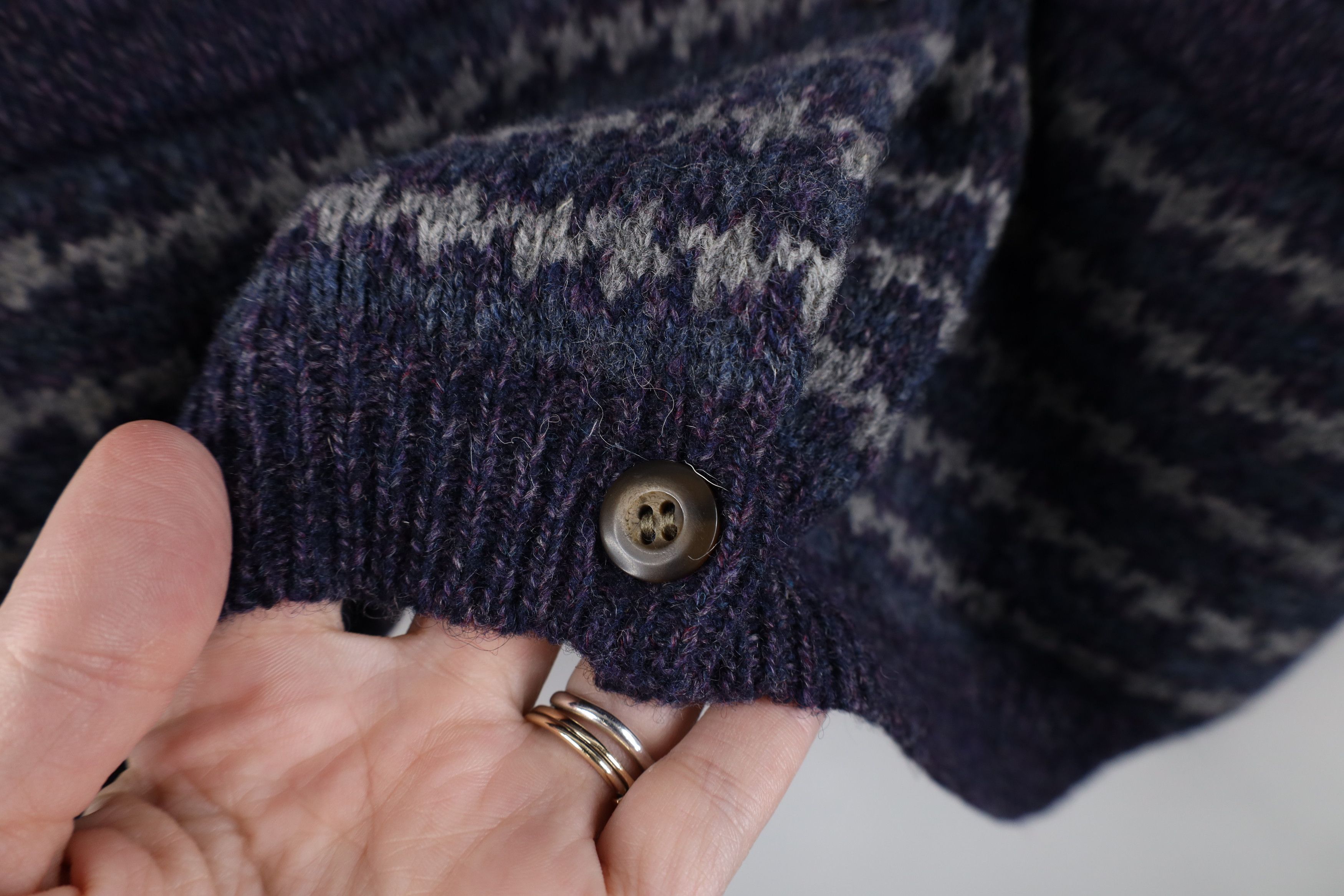 Eddie Bauer × Vintage Vintage 90s Eddie Bauer Houndstooth Collared Sweater Size L / US 10 / IT 46 - 4 Thumbnail