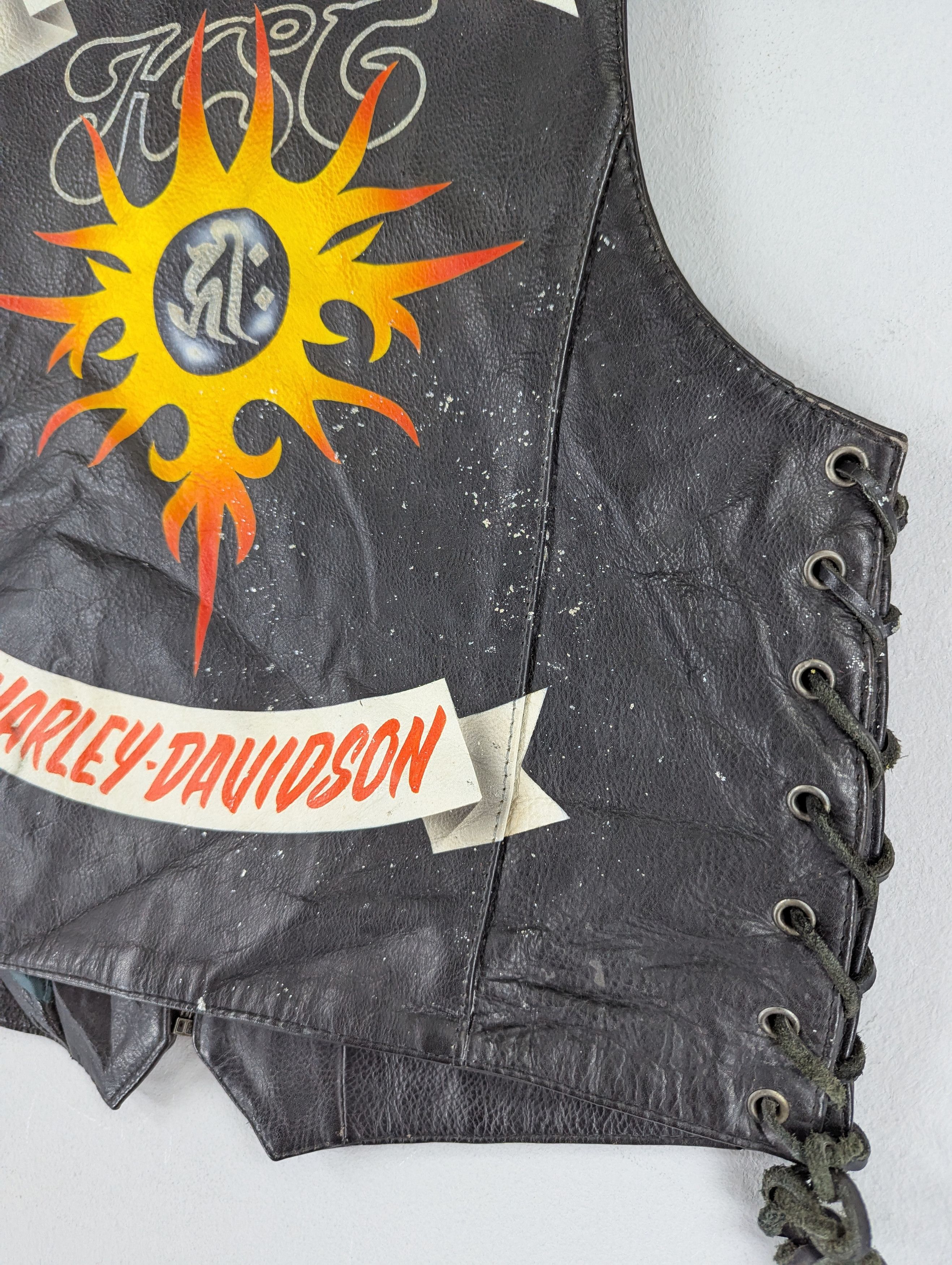 Harley Davidson Vintage Echtes Leder Harley Davidson Vest Leather Jacket Size US S / EU 44-46 / 1 - 2 Thumbnail