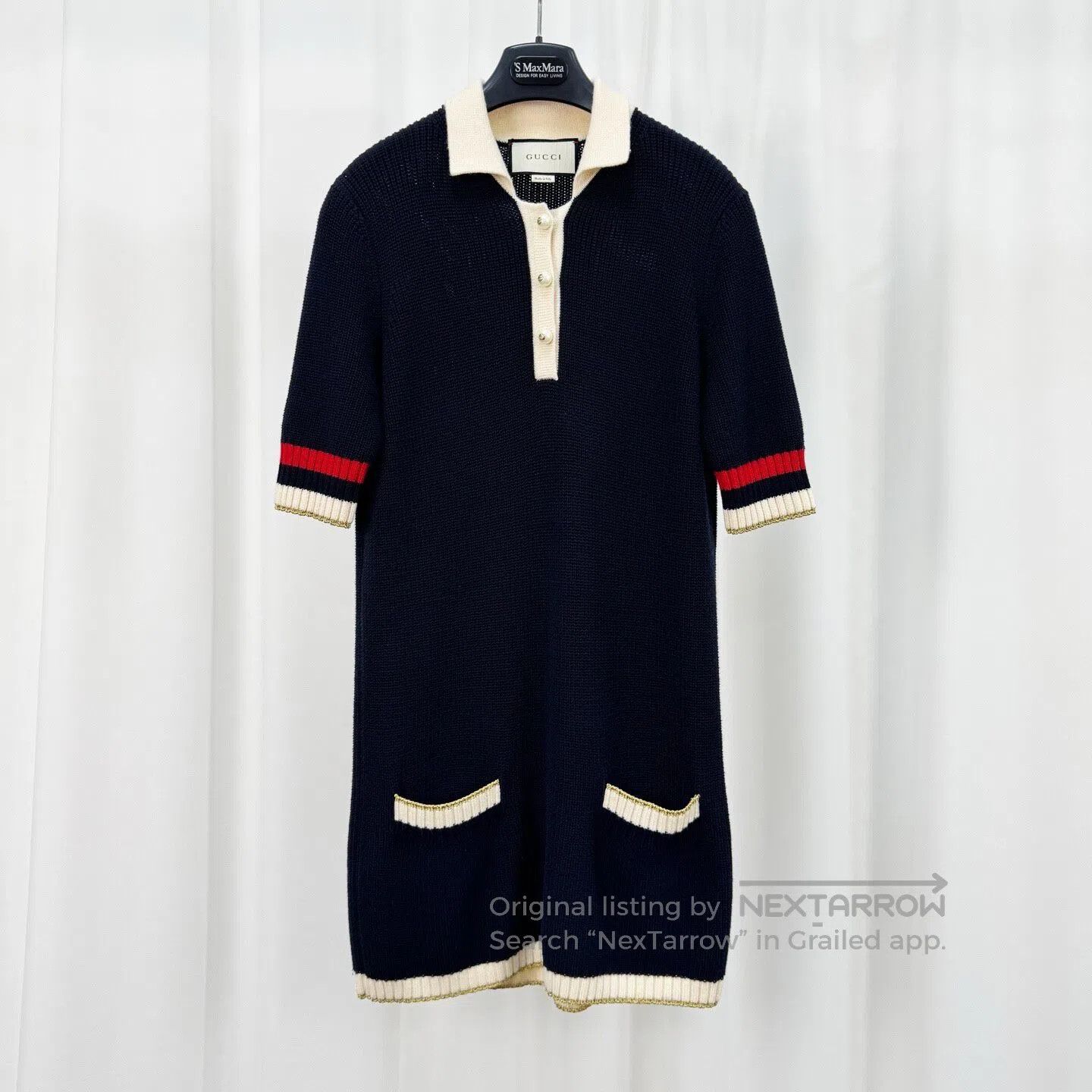 Gucci Guicci Wool Pearl Button Knit Dress| Size S / US 4 / IT 40 - 1 Thumbnail