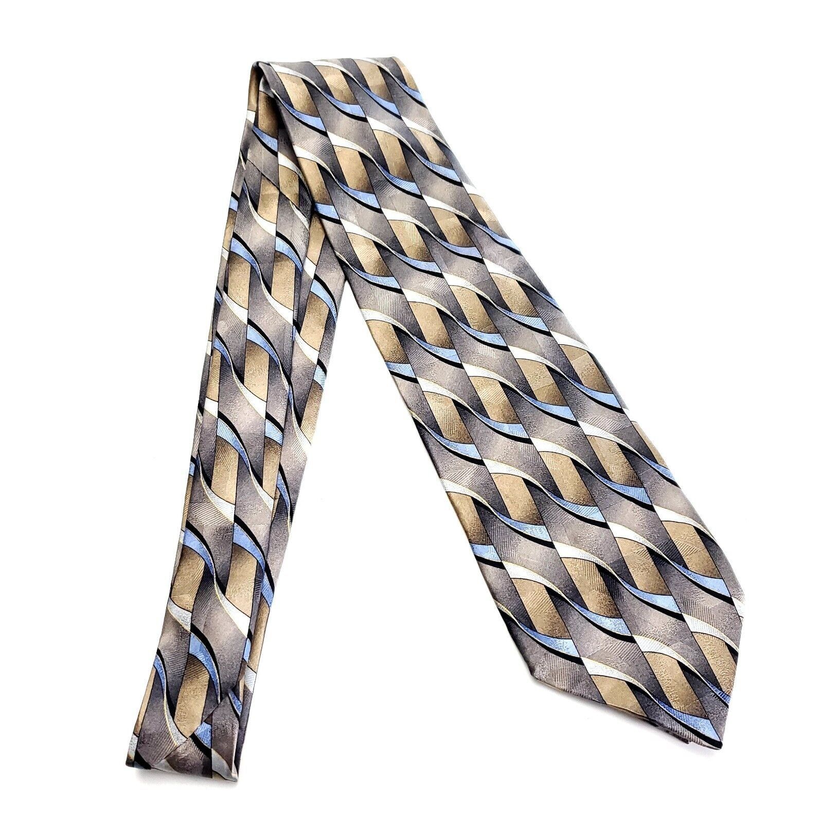 Arrow Arrow Silk Tie Beige Print Abstract Short Size ONE SIZE - 6 Thumbnail
