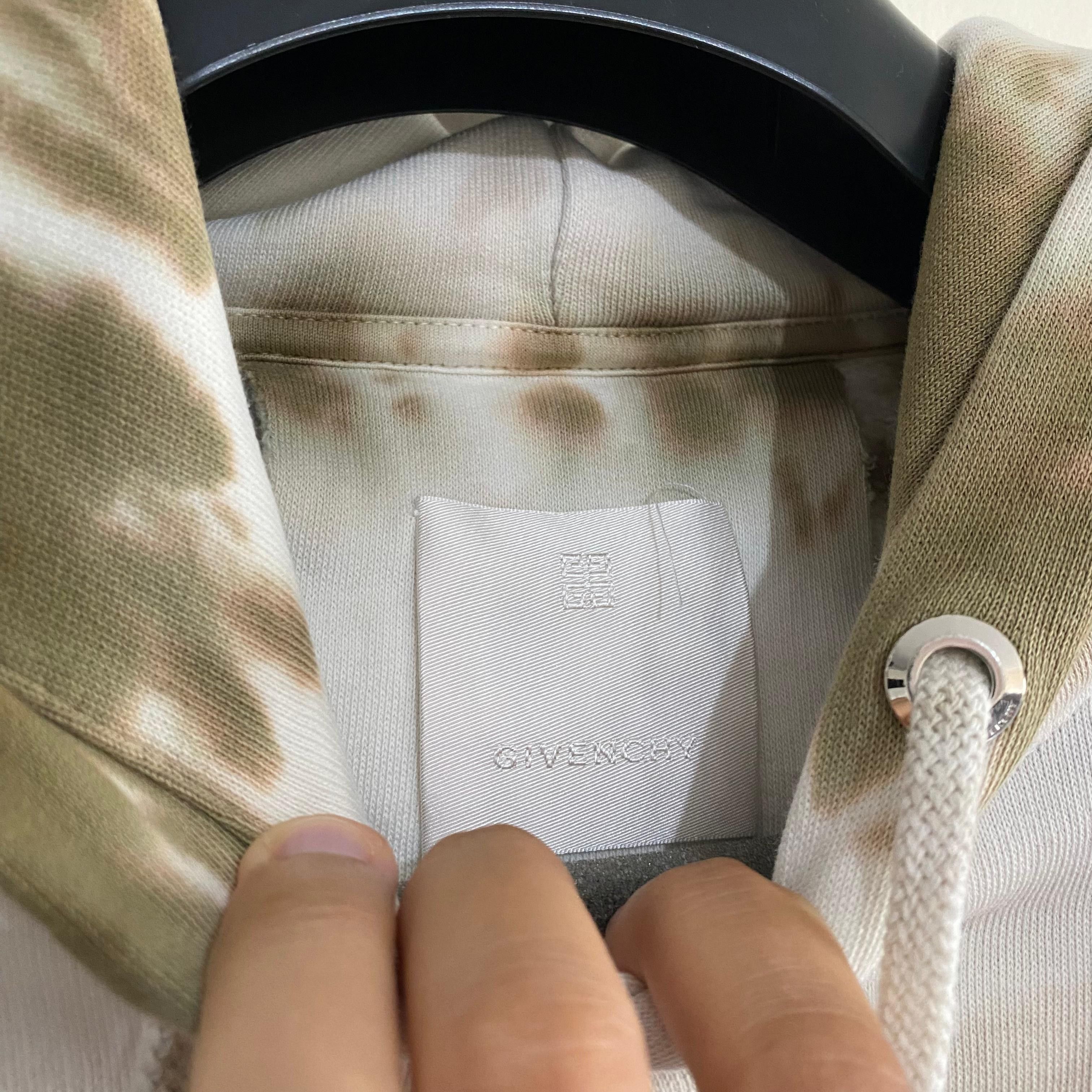 Givenchy Green And White Tie Dye Heart Logo Oversized Hoodie Size US M / EU 48-50 / 2 - 3 Thumbnail