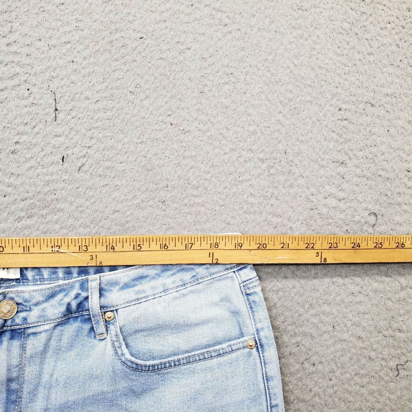 Vintage Seven7 Jeans Womens Size 16 Blue Denim Premium Light Wash Straight Leg MY10341DE Jeans Size 38" / US 16 / IT 52 - 6 Thumbnail