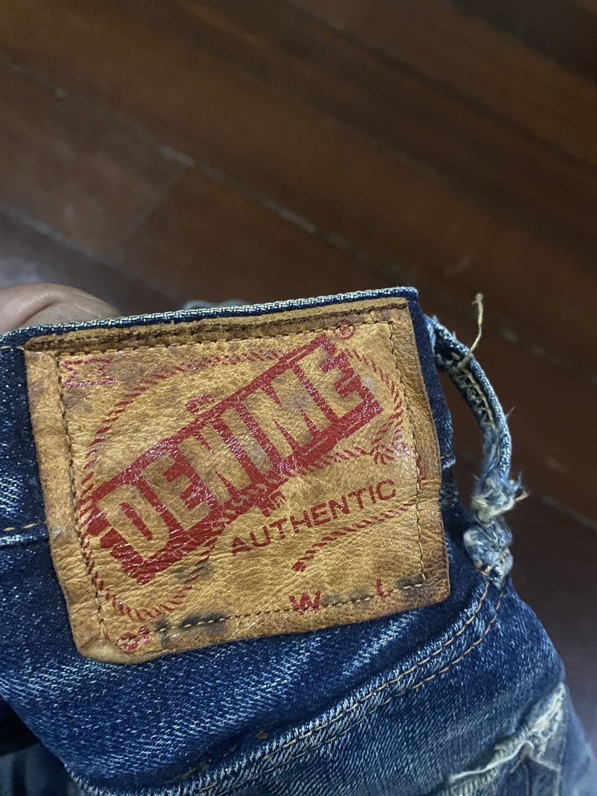 Denime FIRE 🔥 VINTAGE DENIME JAPAN DISTRESSED REWORK FADED JEANS Size US 29 - 20 Thumbnail