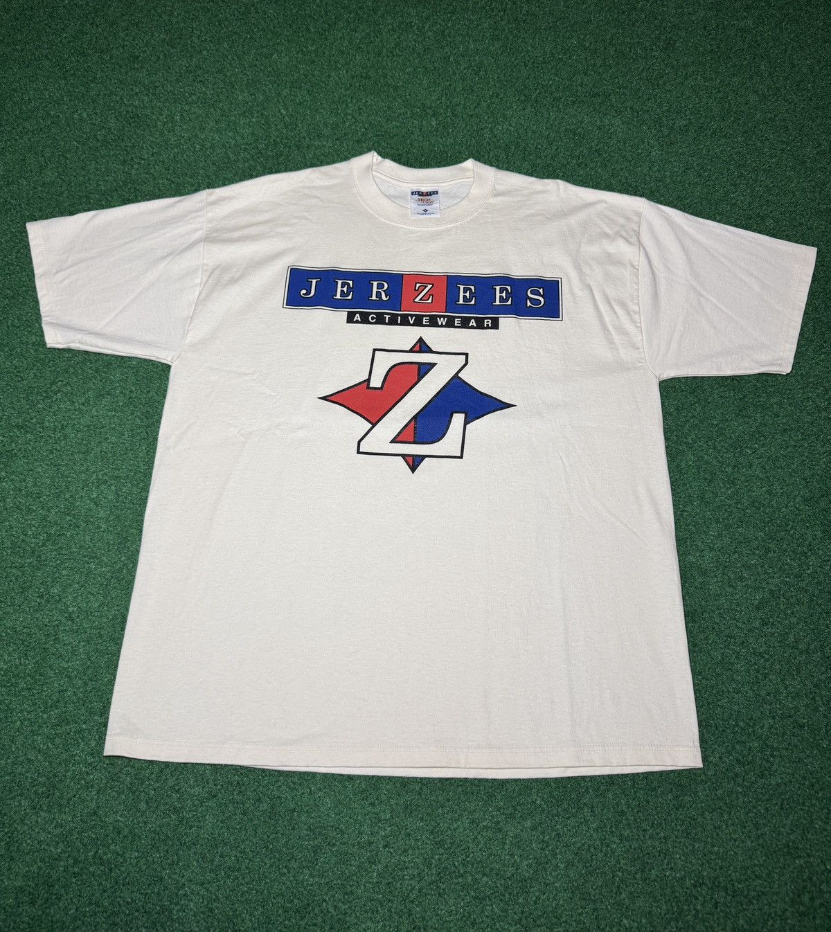 Jerzees Jerzees Logo Promo Only RARE Graphic 90s Vintage XL T Shirt Size US XL / EU 56 / 4 - 1 Thumbnail