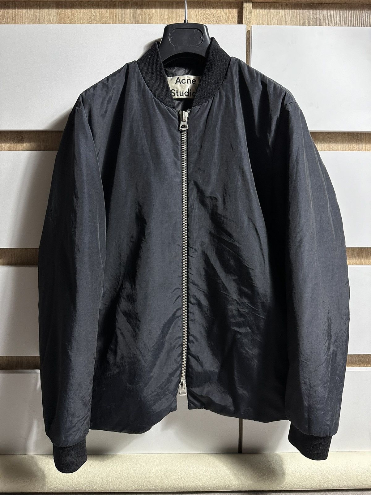 image of Mens Bomber Acne Studios Fuel Tech Pss15 in Black (Size Small)