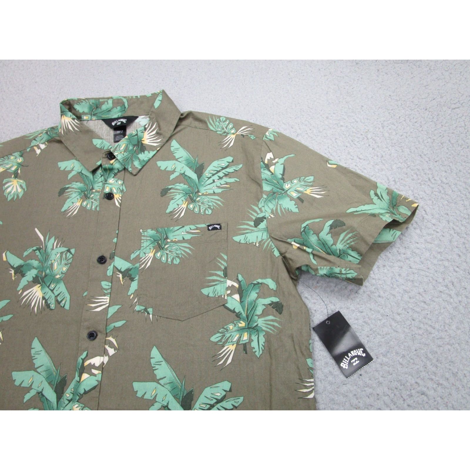 Billabong Billabong Shirt Mens Medium Green Hawaiian Aloha Button Front Cotton Size US M / EU 48-50 / 2 - 2 Thumbnail