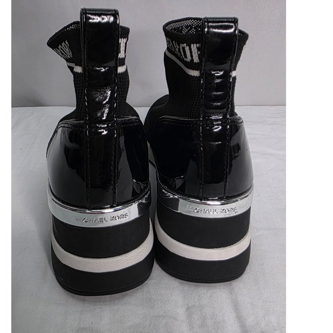 Michael Kors Michael Michael Kors Skyler Black Wedge Sneaker Bootie Size US 8.5 / IT 38.5 - 4 Thumbnail
