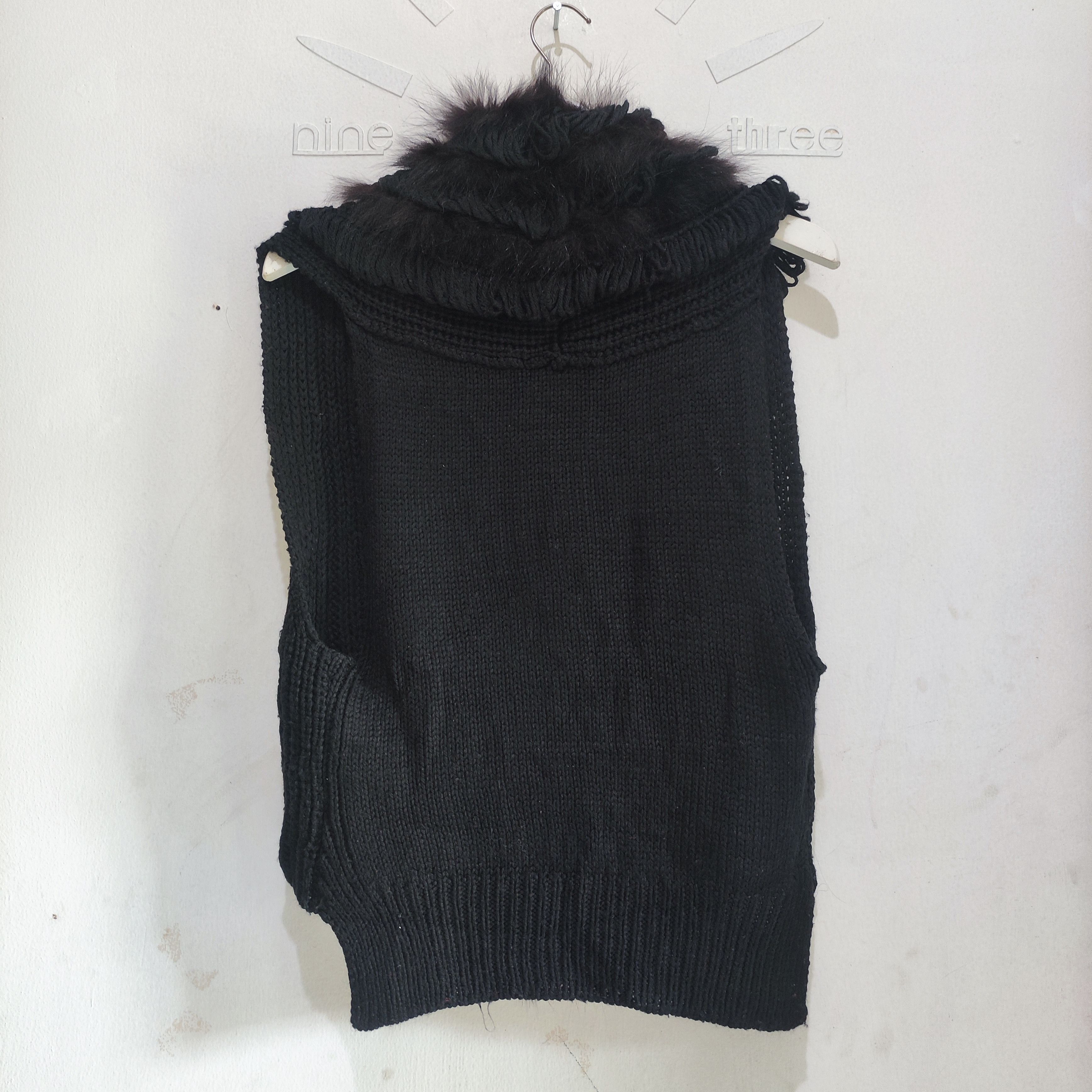Vintage Vest Knitwear Fur Blu pepe Size L / US 10 / IT 46 - 2 Thumbnail