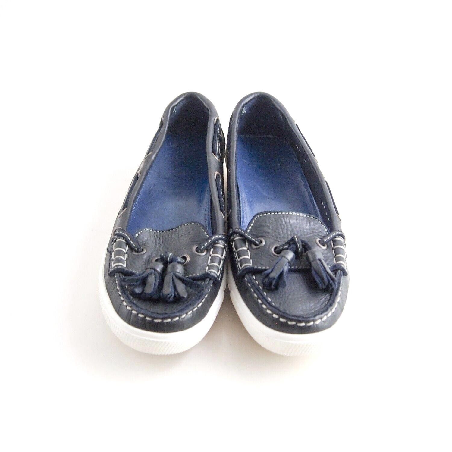 Moncler Moncler Tassel Loafers Blue Leather Womens EU 37 US 7 Size US 7 / IT 37 - 1 Thumbnail