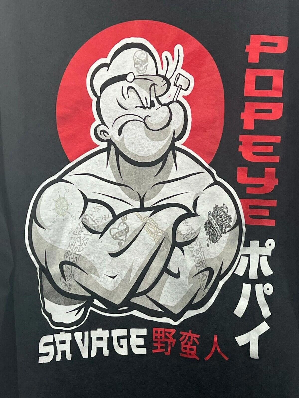 Designer Popeye Savage Graphic T-Shirt - Bold Design & Comfortable Size US XXL / EU 58 / 5 - 1 Thumbnail