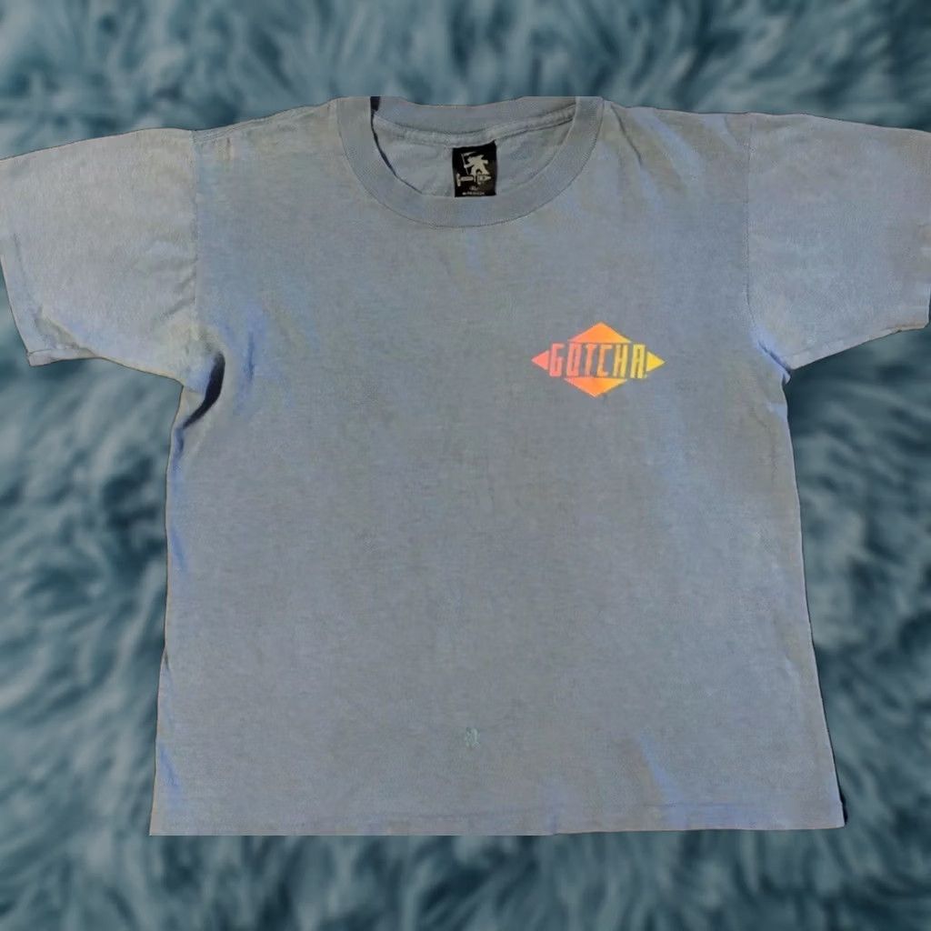 Gotcha VINTAGE Gotcha Shirt XS Surf Grunge 90s Distressed Boardriding Blue T-Shirt Mens USA Size US XS / EU 42 / 0 - 1 Thumbnail