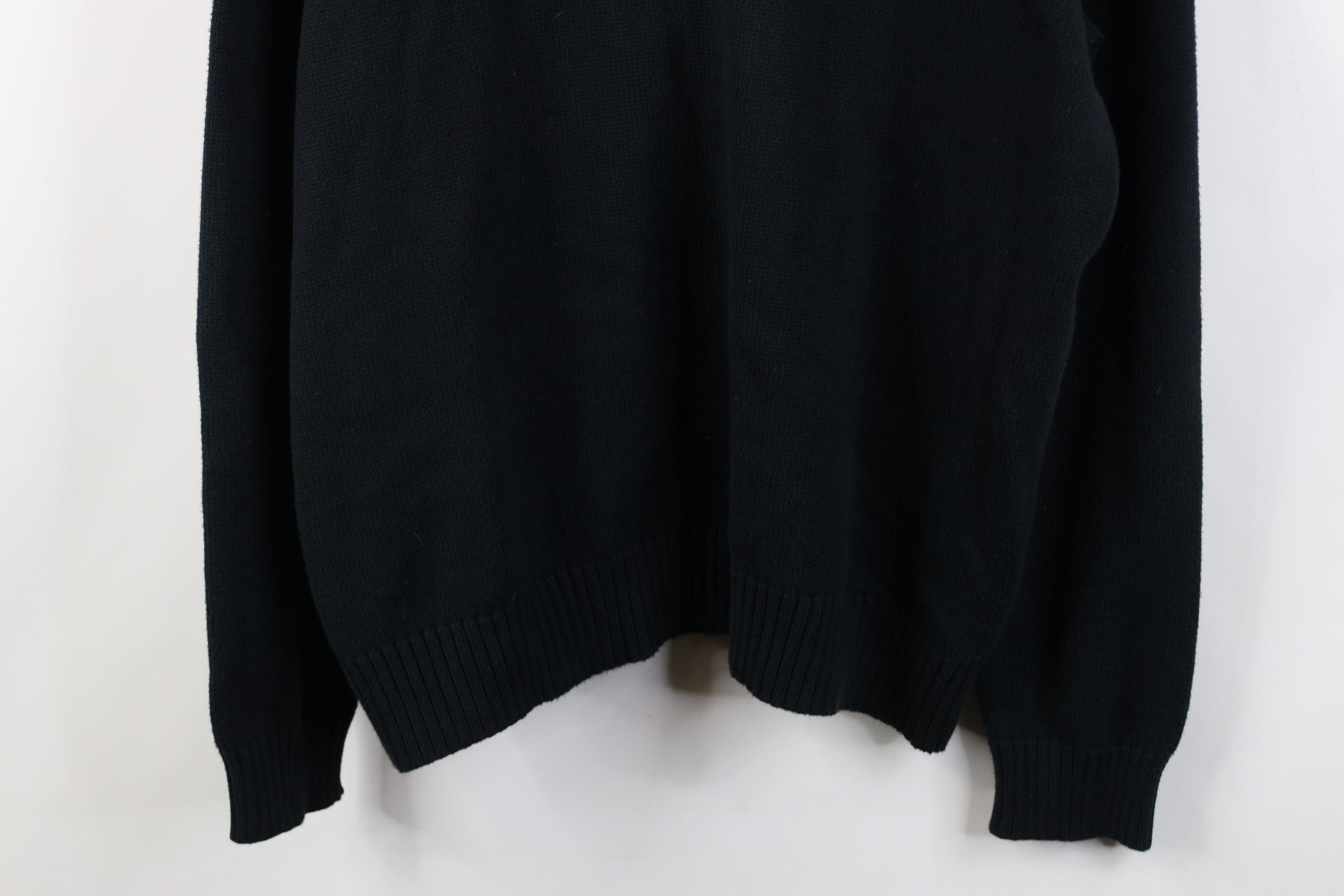 Ralph Lauren Vintage 90s Ralph Lauren Cotton Knit Crewneck Sweater Black Size US XL / EU 56 / 4 - 3 Thumbnail