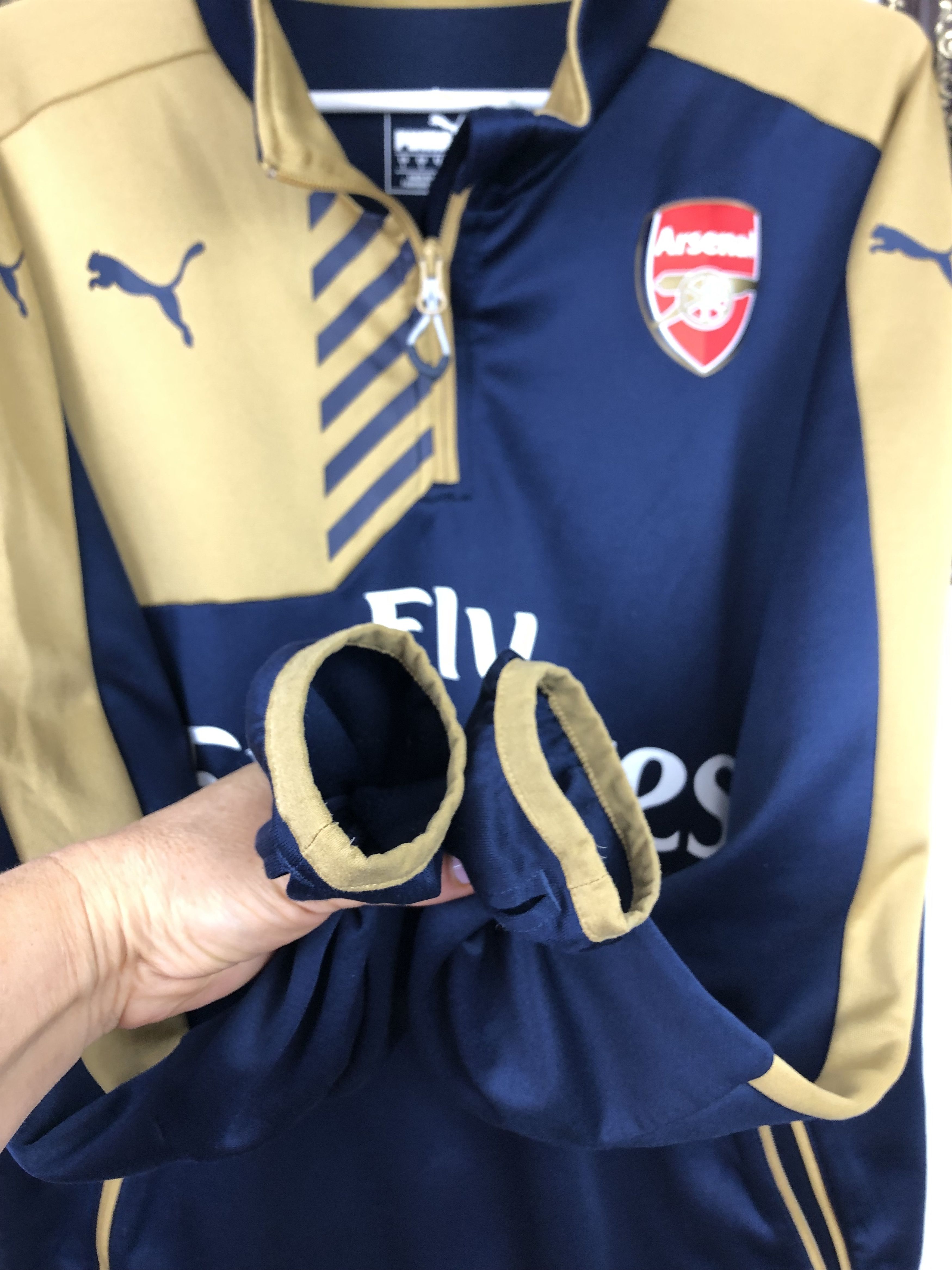 Other Arsenal Football Sweatshirt Soccer Jacket Puma Mens Gunners Size US L / EU 52-54 / 3 - 4 Thumbnail