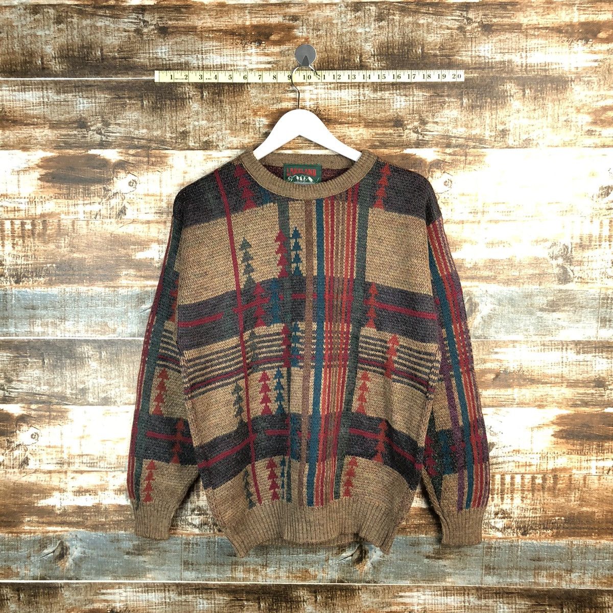 Vintage Lakeland canada vintage art Brown Knitwear sweatshirt #A1267 Size US M / EU 48-50 / 2 - 1 Thumbnail