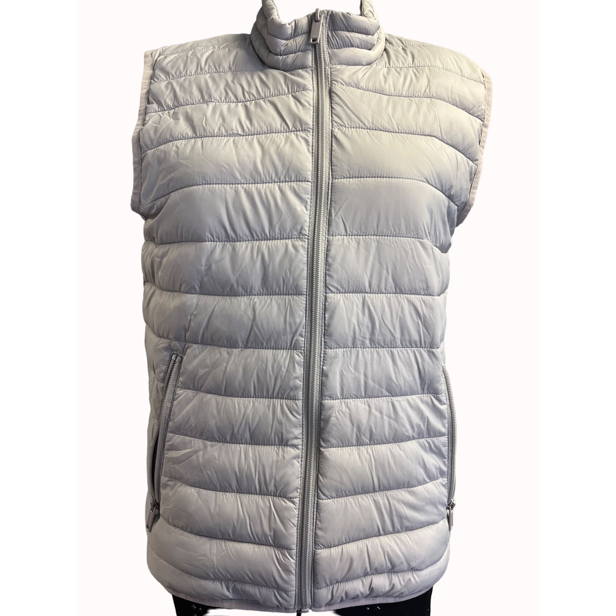 DKNY DKNY Women's Grey Lightweight Puffer Vest Size XS SKU 6302 Size XS / US 0-2 / IT 36-38 - 1 Thumbnail