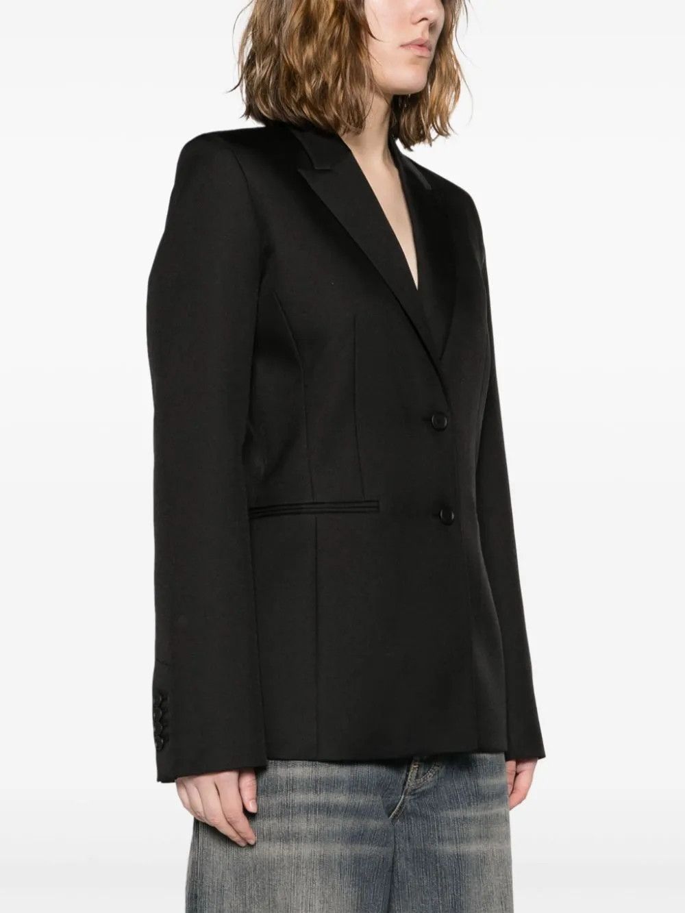 Off-White o1y1125 Blazer in Black Size S / US 4 / IT 40 - 4 Thumbnail