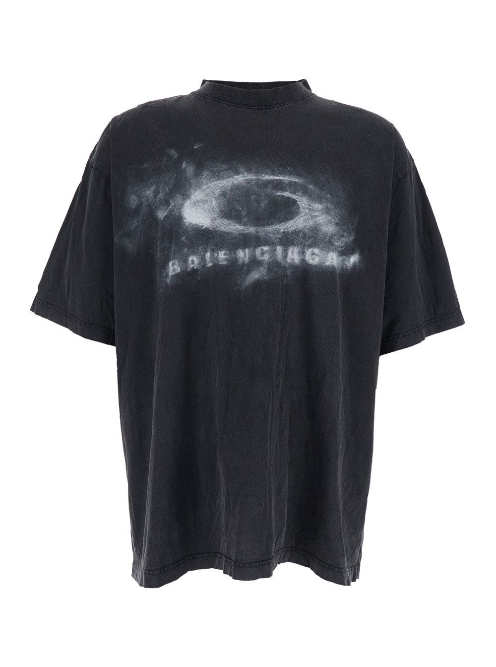 Balenciaga Black T-shirt with Maxi Logo on the Front and Fade Effect for Men Size US L / EU 52-54 / 3 - 1 Thumbnail