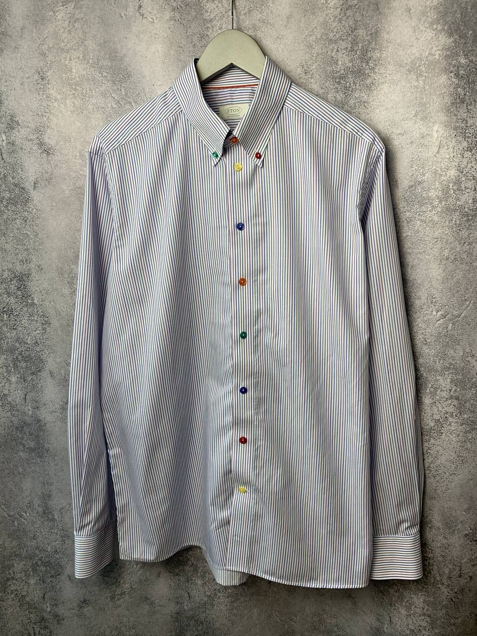 Eton ETON Contemporary Striped Shirt Multicolor Buttons Luxury Size US XL / EU 56 / 4 - 2 Thumbnail