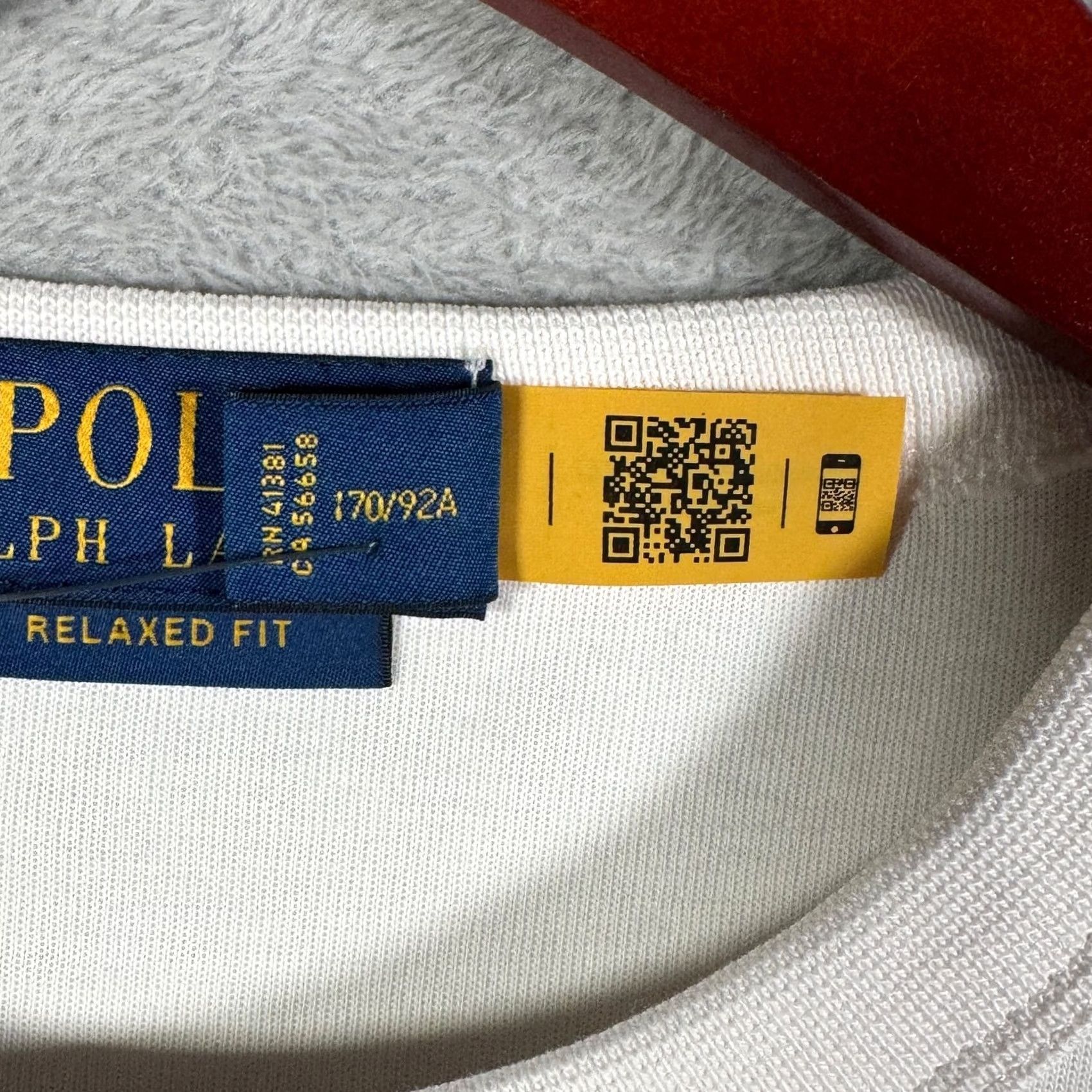 Polo Ralph Lauren Polo Ralph Lauren Sweatshirt Mens S White Double Knit Spell Out RELAXED Fit Size US S / EU 44-46 / 1 - 5 Thumbnail