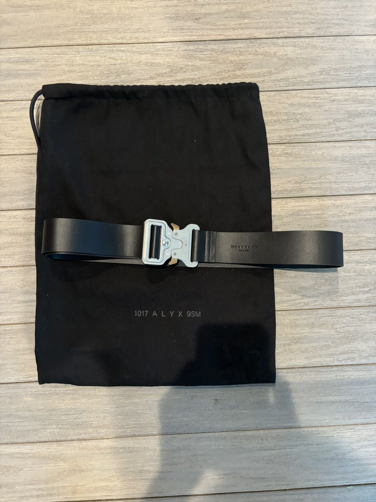 Pre-owned Alyx Large Buckle Belt In Black