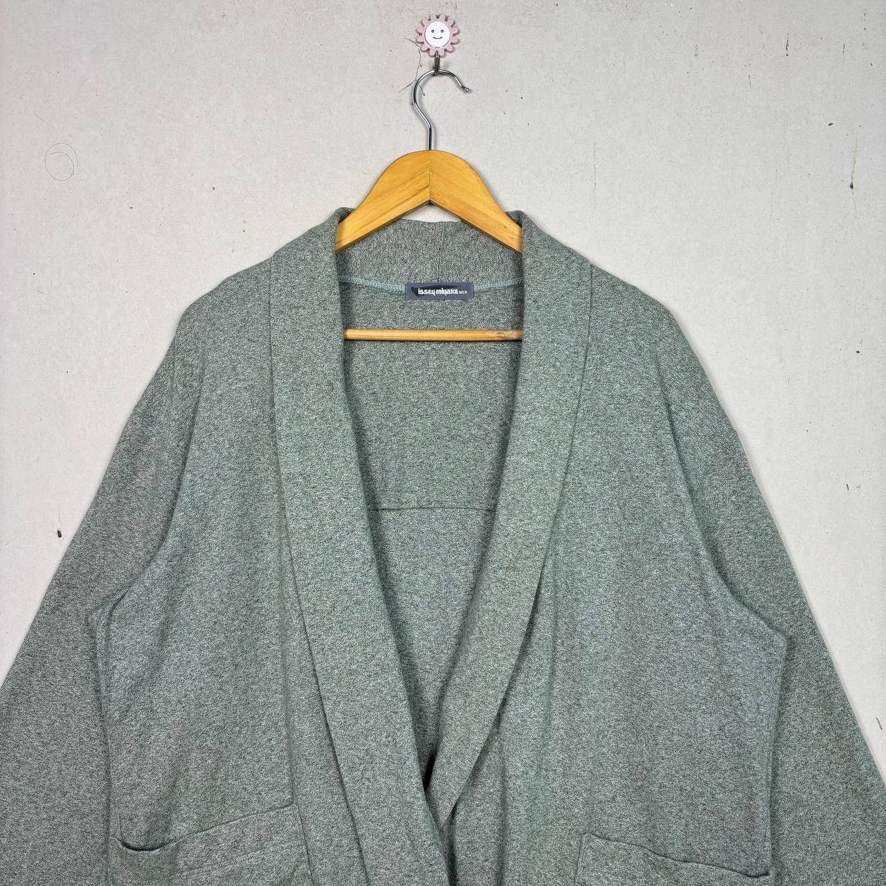 Issey Miyake Vtg 80s Issey Miyake Men Grey Cotton Haori Cardigan L Rare Size US L / EU 52-54 / 3 - 4 Thumbnail