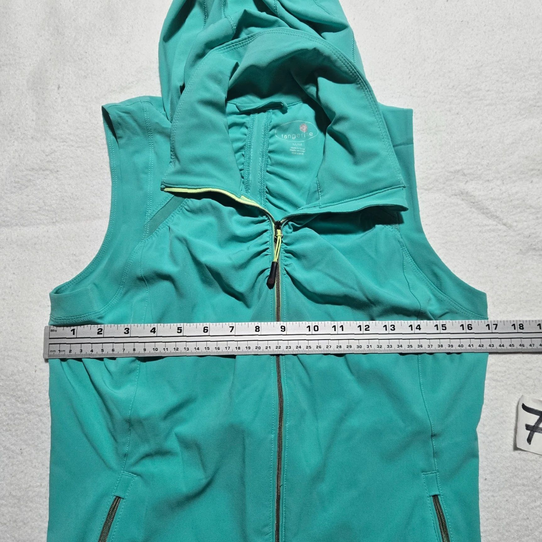 Vintage Tangerine Vest Women M Blue Sleeveless Hooded Zip Activewear Jacket/ Vest Blue Tangerine Women's M Sleeveless Hooded Zip Vest Jacket Size M / US 6-8 / IT 42-44 - 5 Thumbnail