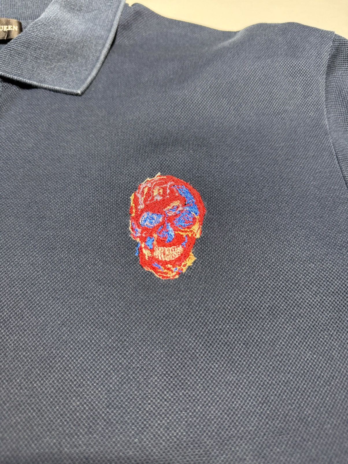 Alexander McQueen Alexander McQueen Embroidered Multi Skull Polo L Size US L / EU 52-54 / 3 - 5 Thumbnail