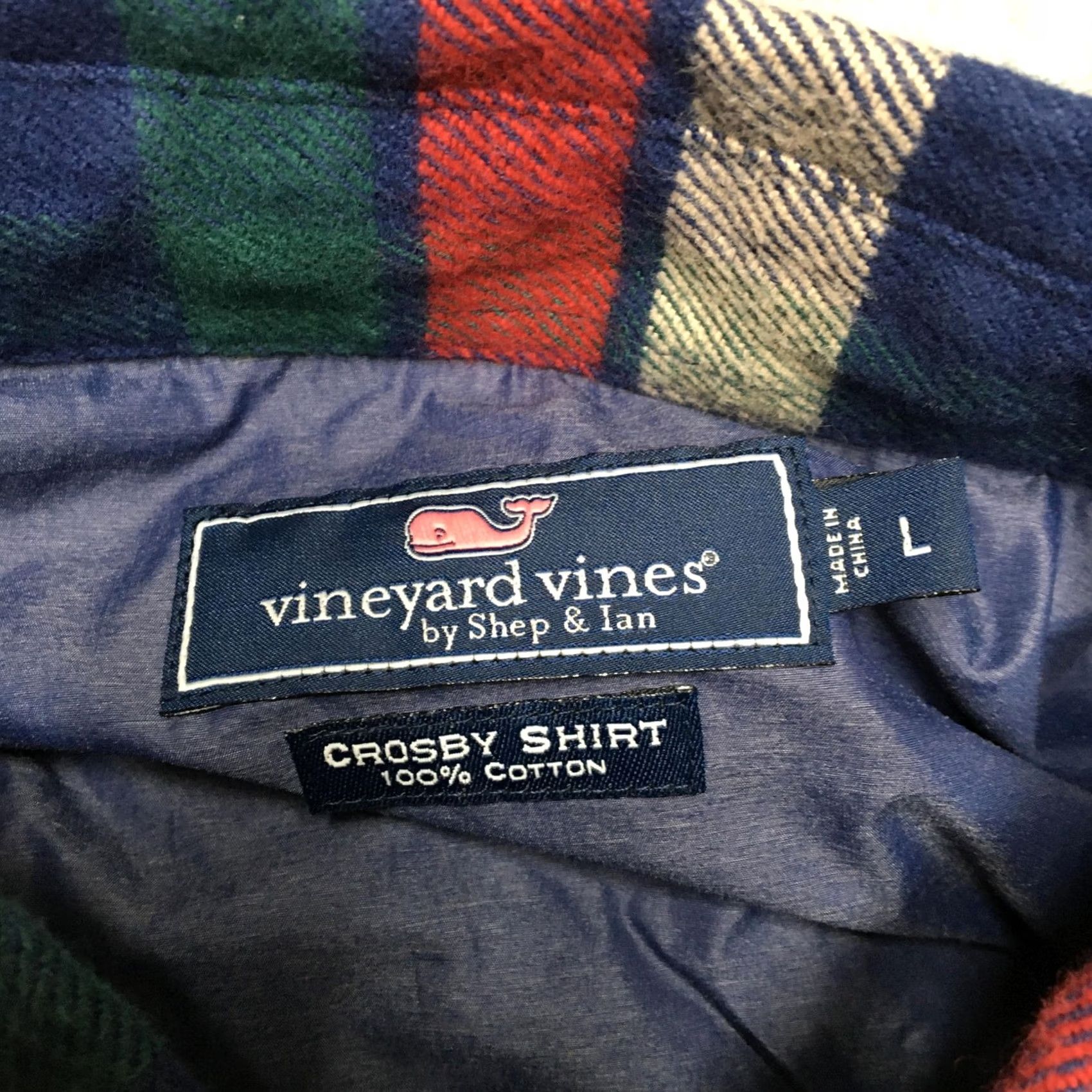 Vineyard Vines Vineyard Vines Crosby Shirt Mens L Blue Plaid Flannel Windbreaker Lined Button-Up Long Sleeve Casual Winter Size US L / EU 52-54 / 3 - 6 Thumbnail