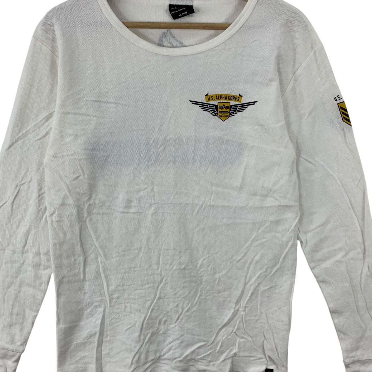 Alpha Industries Vintage ALPHA INDUSTRIES US Alpha Corps Military Tee Shirt Size M / US 6-8 / IT 42-44 - 3 Thumbnail