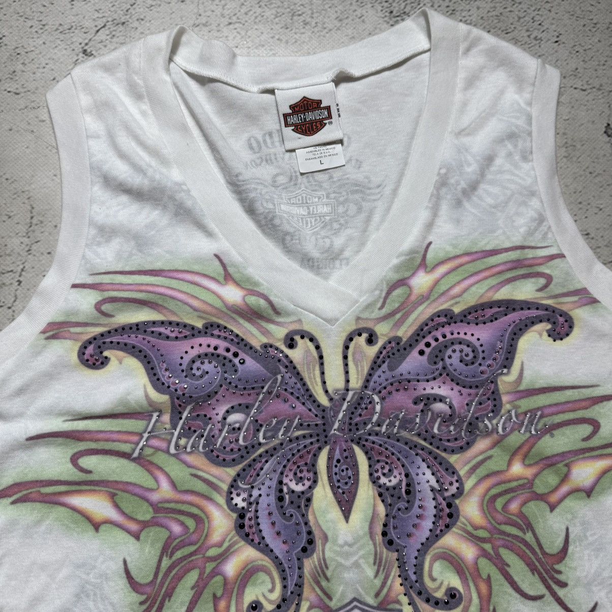 Harley Davidson new t shirt harley davidson y2k print butterfly ed hardy Size L / US 10 / IT 46 - 5 Thumbnail